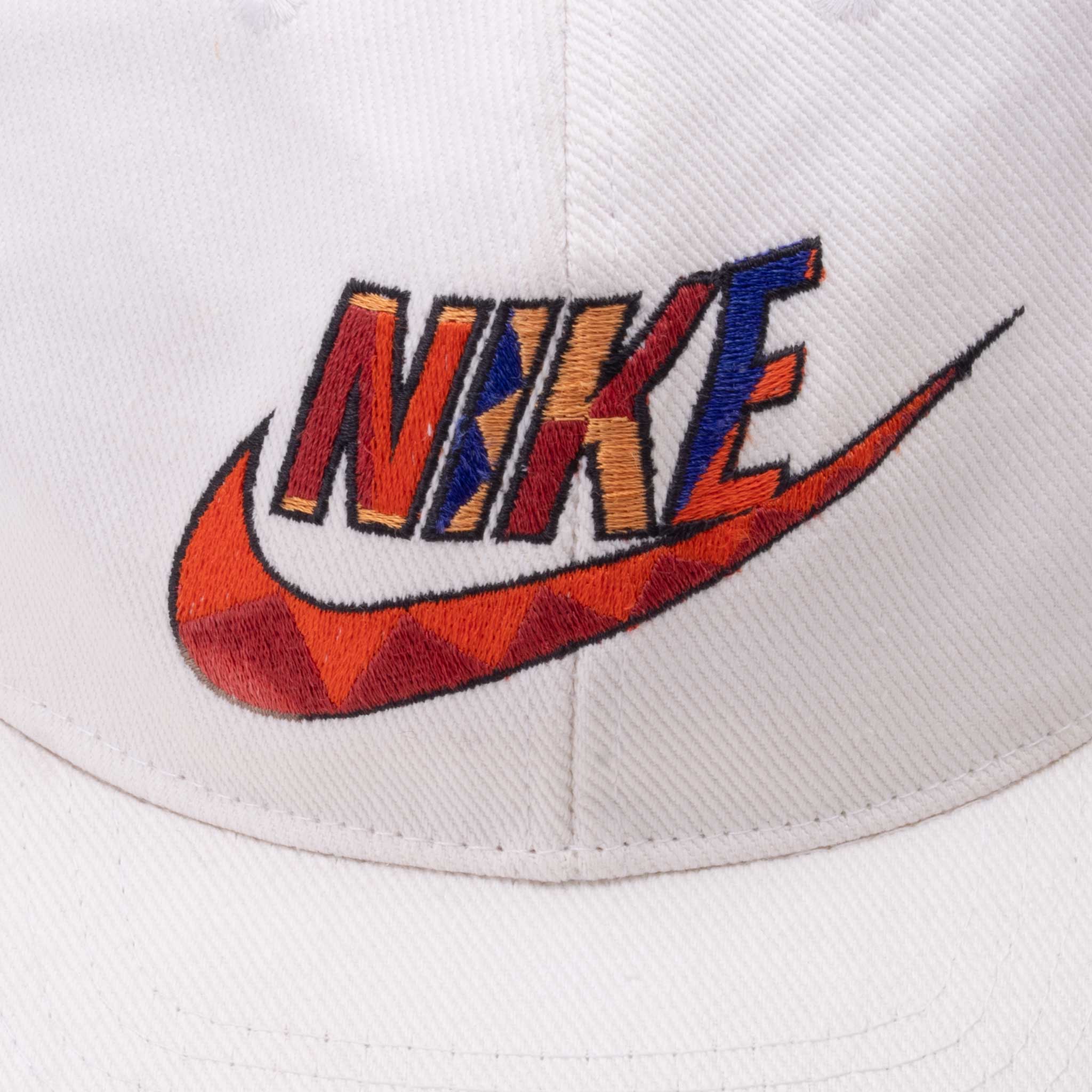 Vintage Nike Just Do It Embroidered Beige Snap Back Cap 1990S