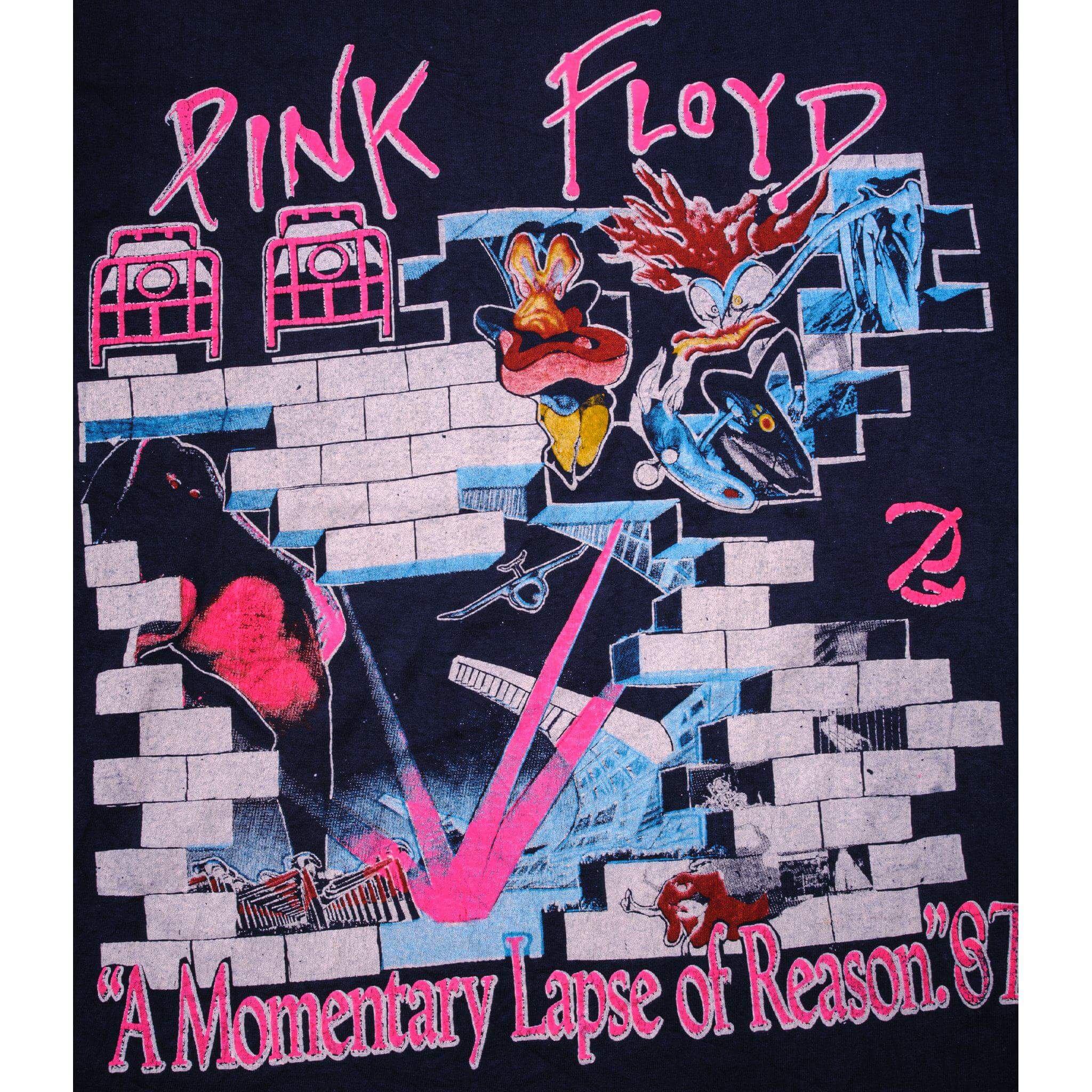 VINTAGE PINK FLOYD AMERICAN TOUR TEE SHIRT 1987 SIZE MEDIUM MADE IN USA