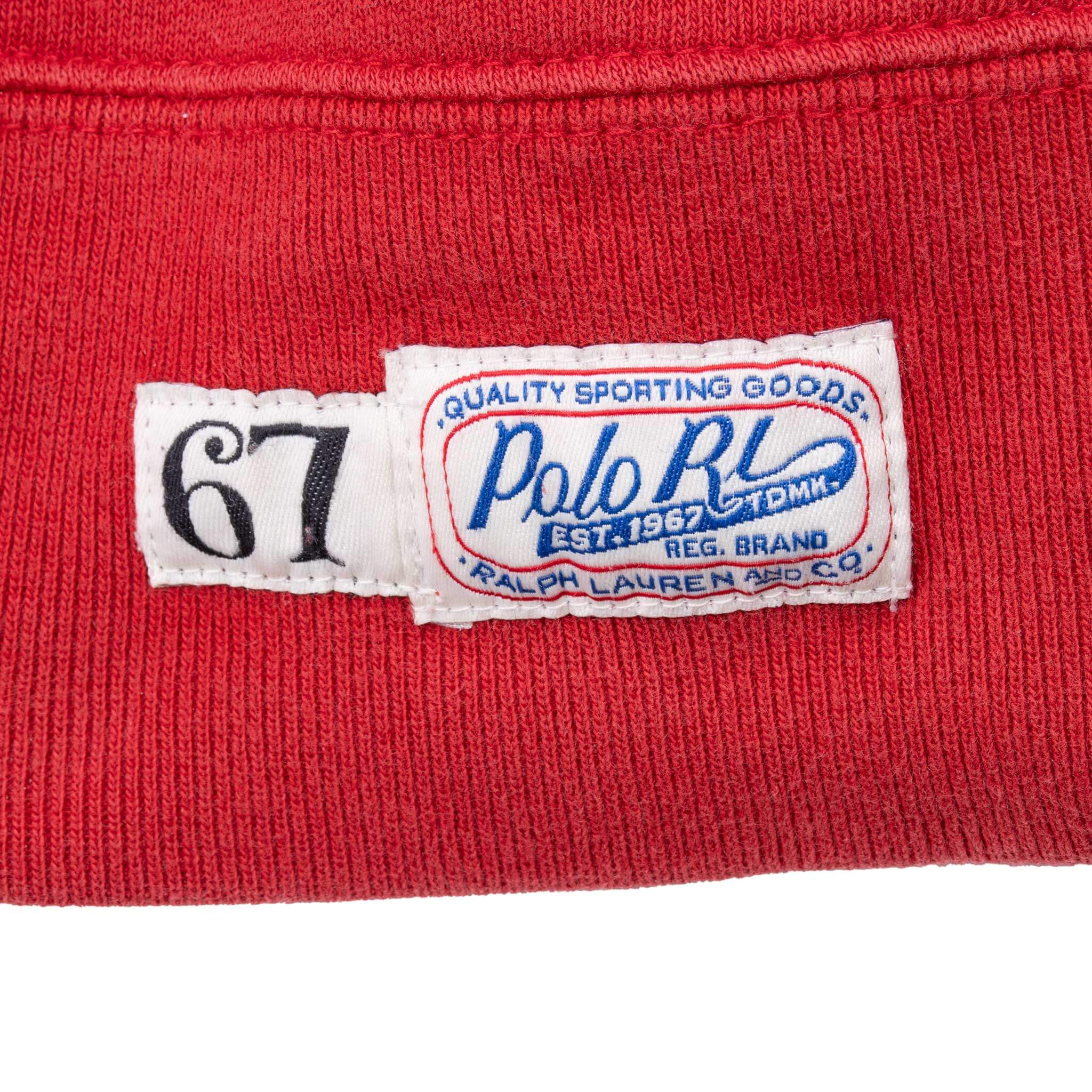 Vintage Polo Ralph Lauren Red Hoodie Sweatshirt Size 4XL