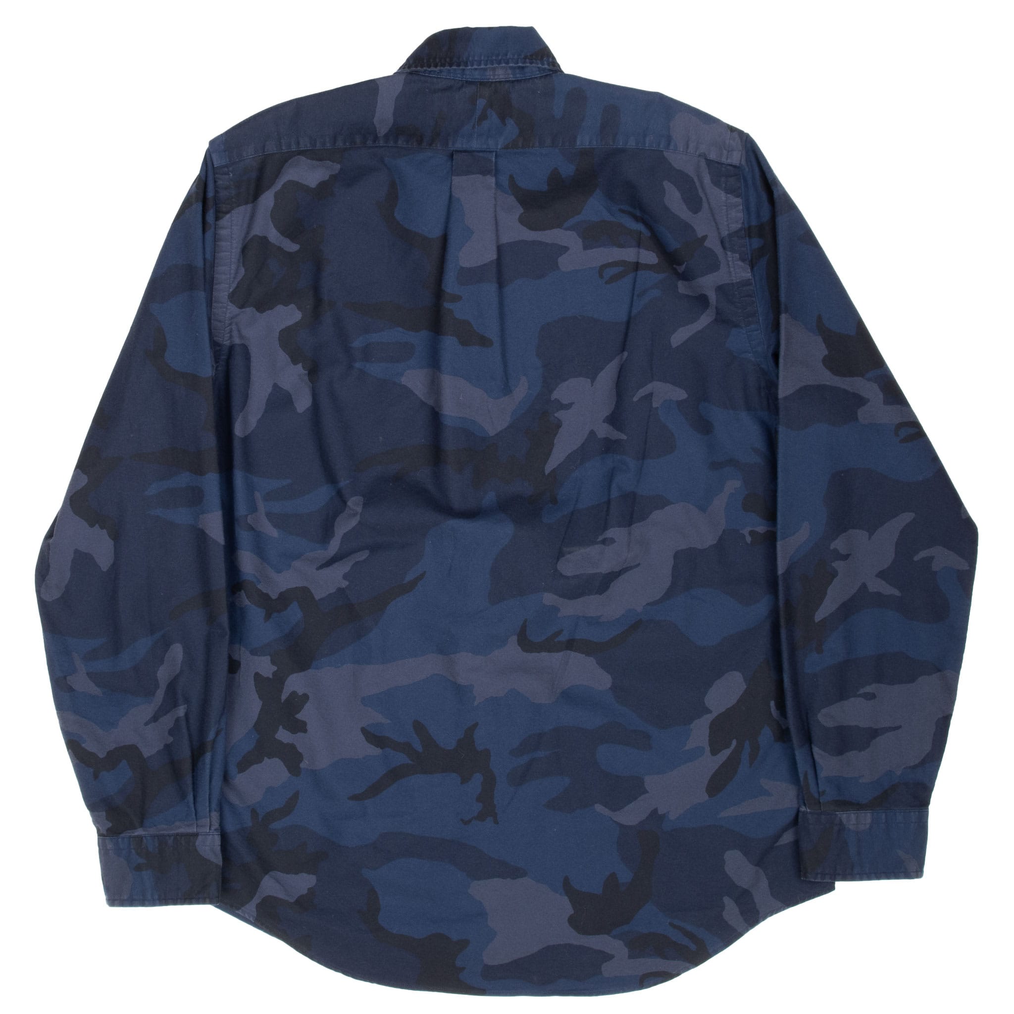 Vintage Ralph Lauren Blue Camo Shirt Size Medium