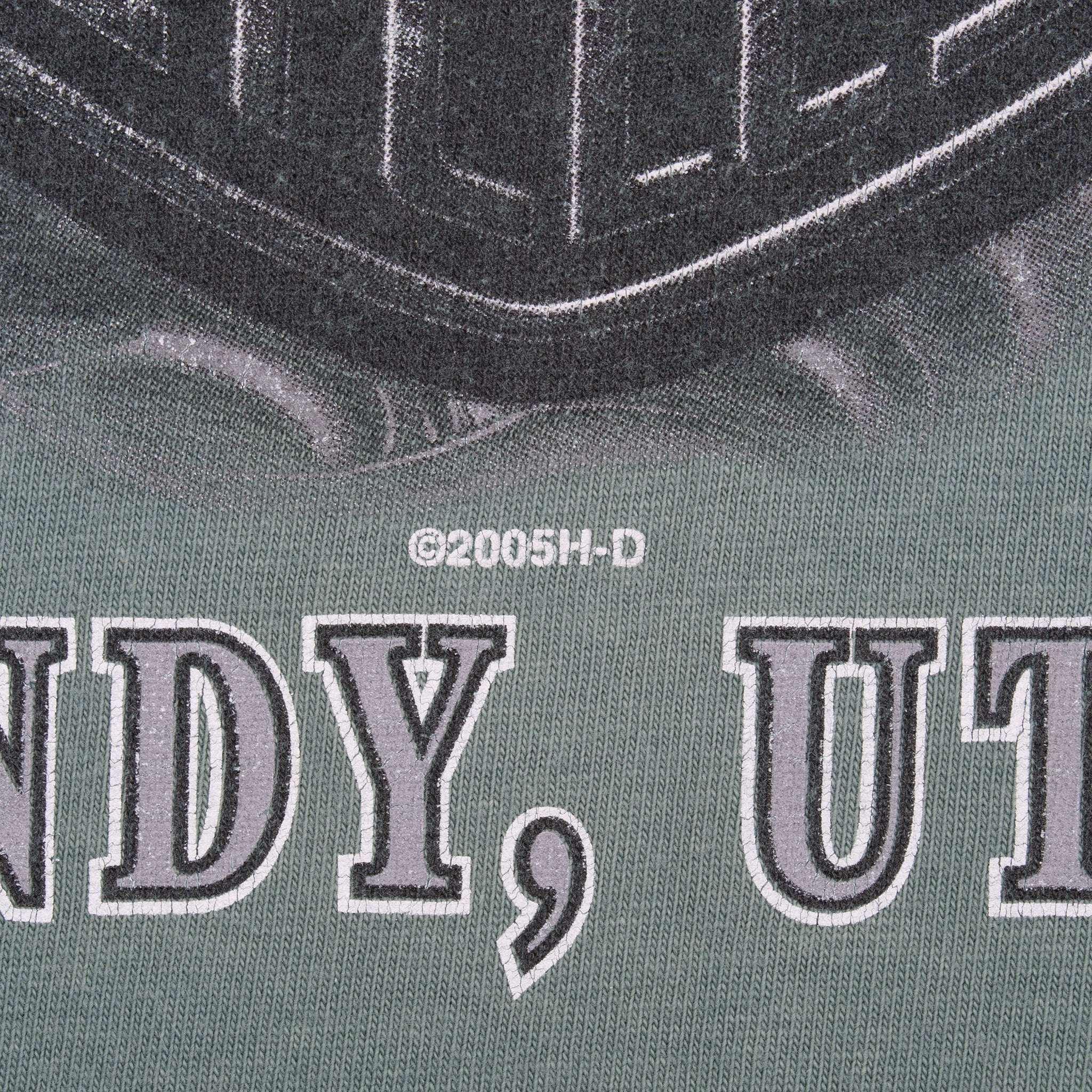 Vintage Harley Davidson Sandy Utah Sage Green Tee Shirt 2005 Size Large