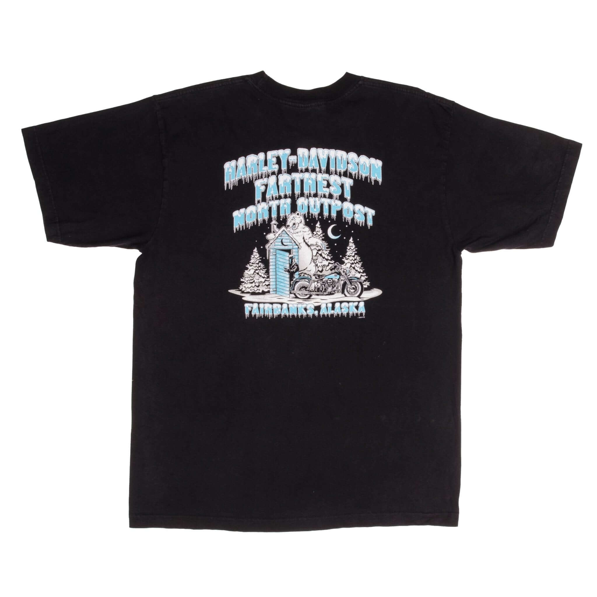 Vintage Harley Davidson Alaska Wolf Tee Shirt 2005 Size XL