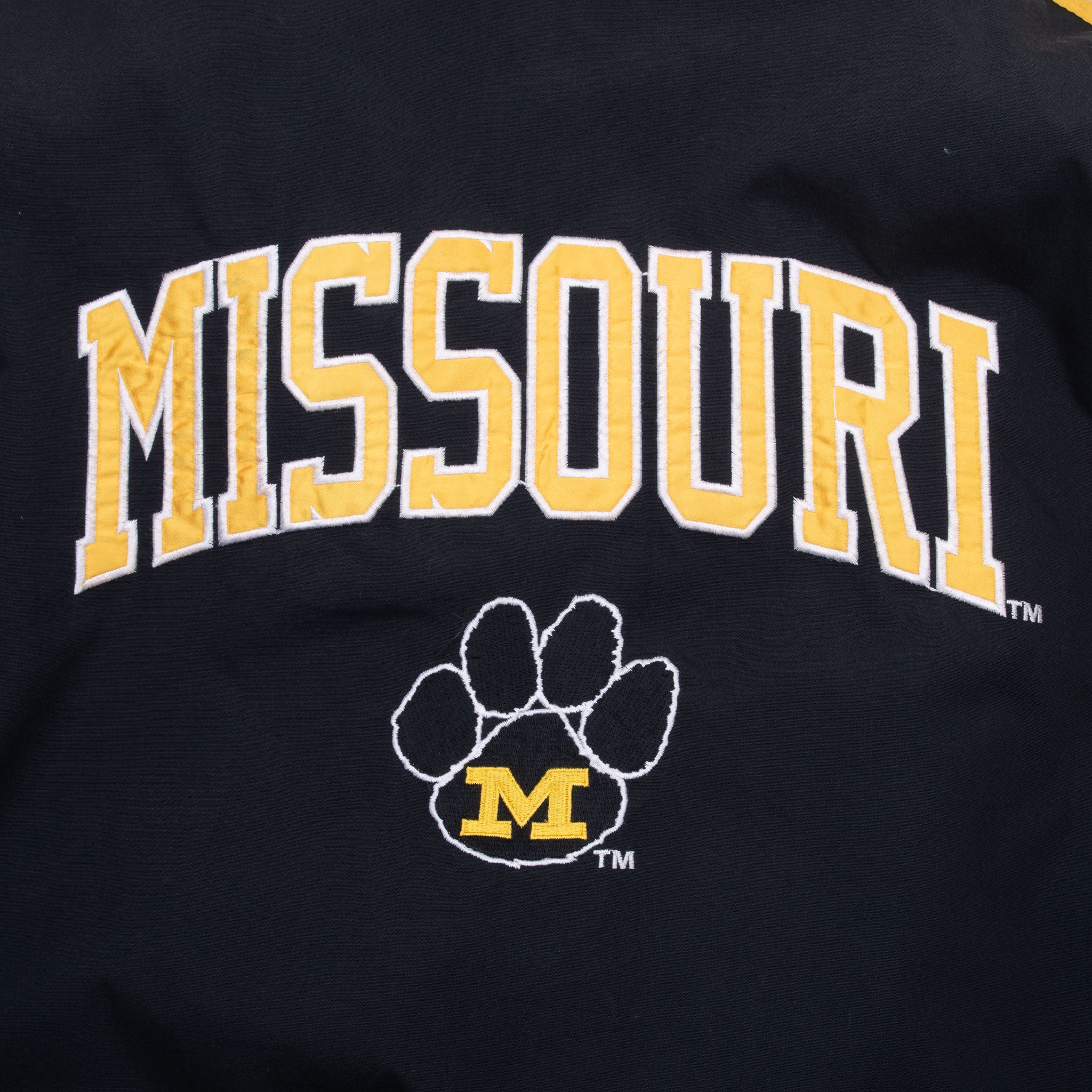 Vintage Ncaa Missouri Mizzou Tigers Logo 7 Heavy Windbreaker Jacket 1990S Size XL