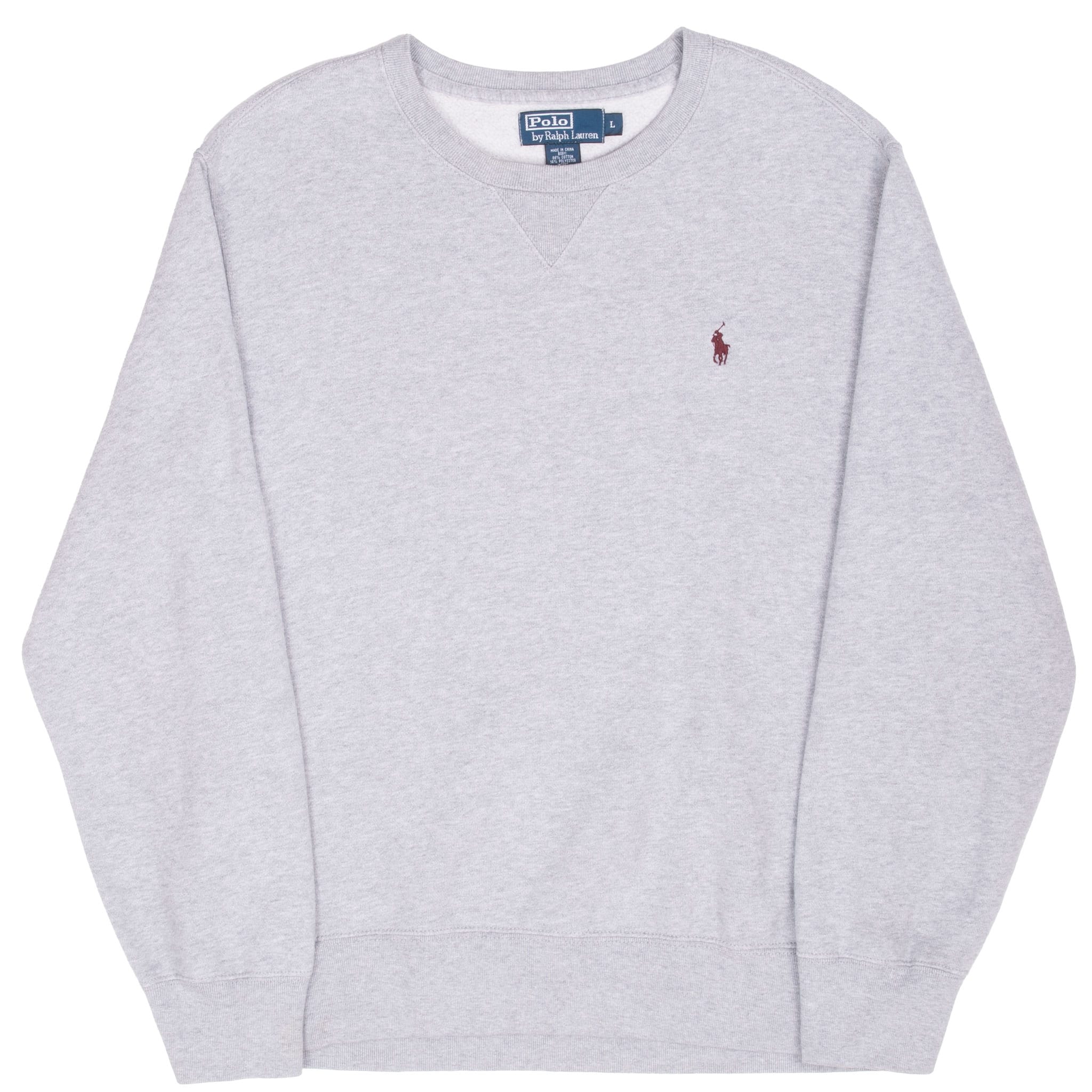 Vintage Ralph Lauren Grey Classic Crewneck Sweatshirt Size Large 1990S