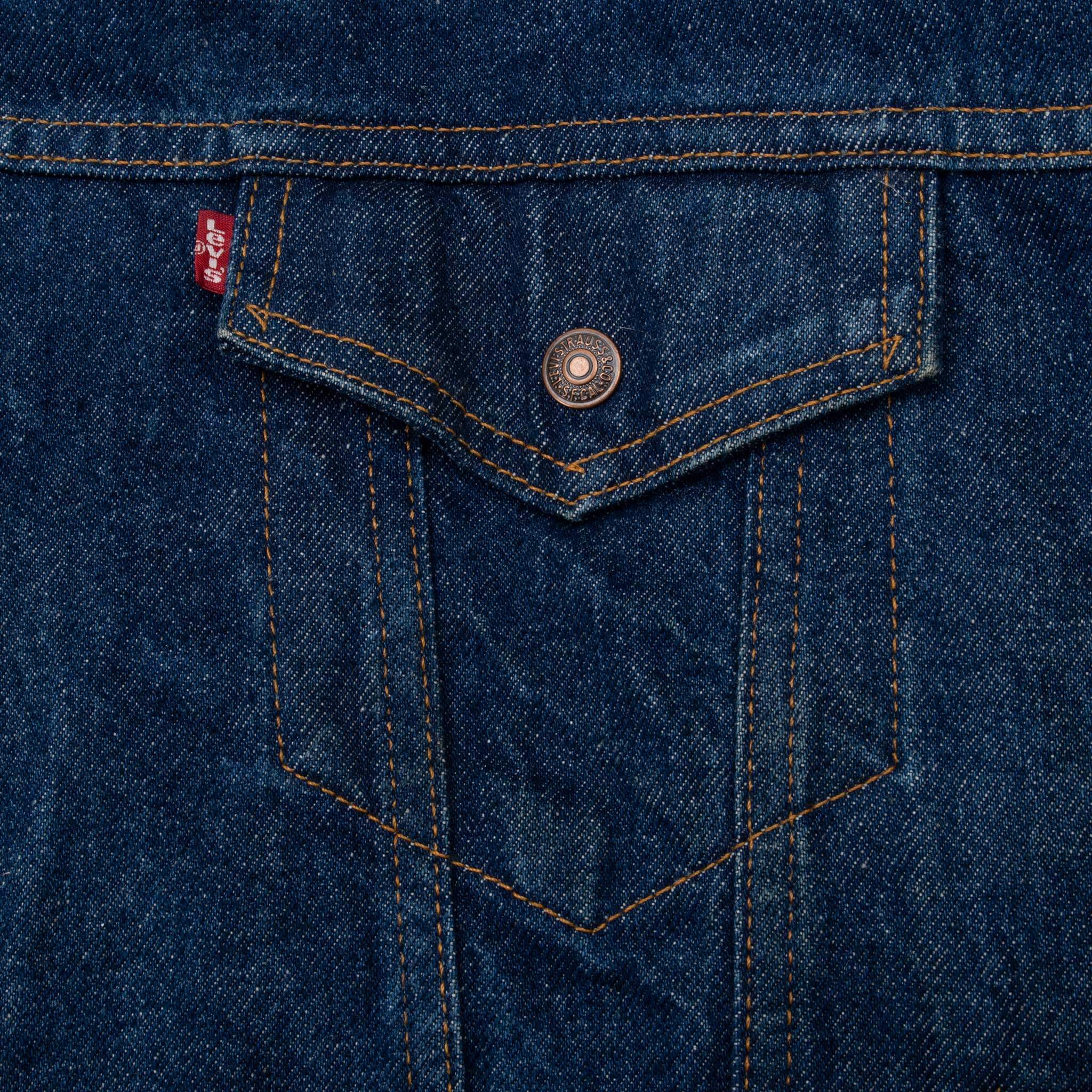 Vintage Levis Sherpa Triumph Patch Trucker Denim Jacket 1990S Size Large