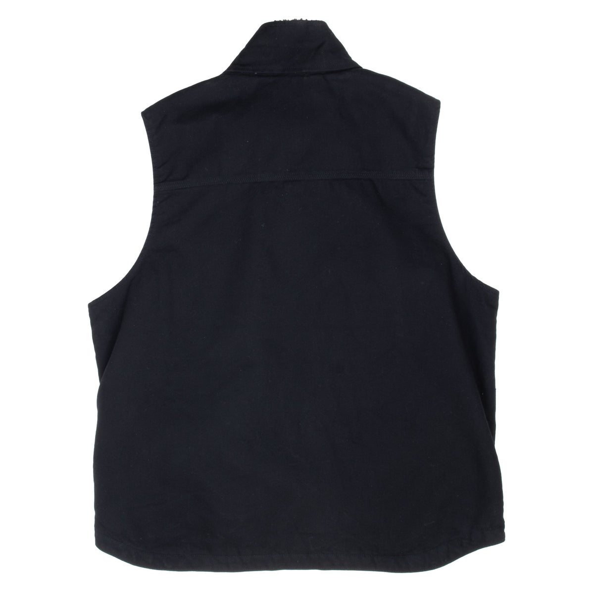 Back view of black Carhartt sherpa-lined vest