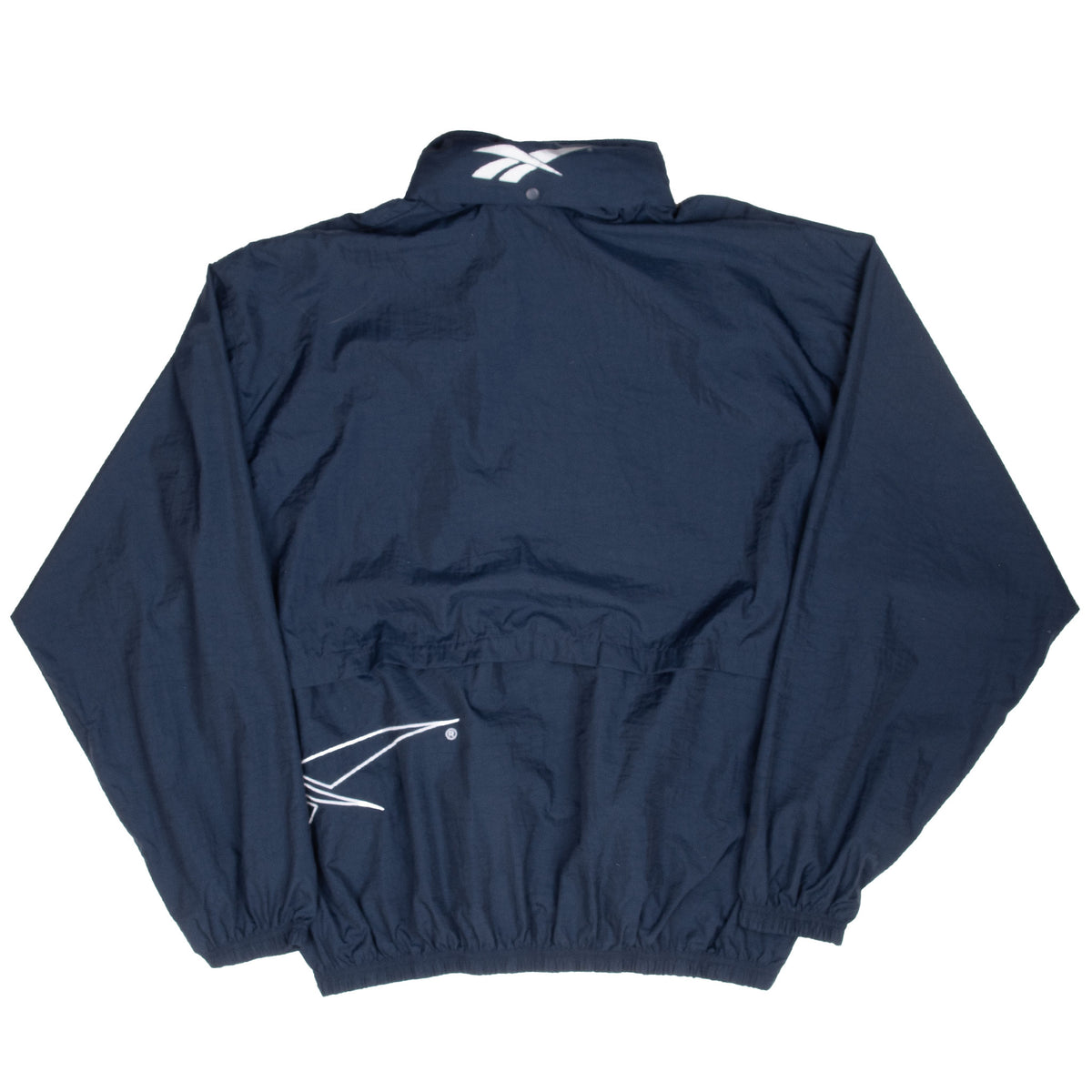 Vintage Reebok Navy Blue Windbreaker Jacket 1990S Size Large