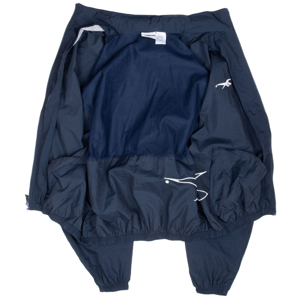 Vintage Reebok Navy Blue Windbreaker Jacket 1990S Size Large