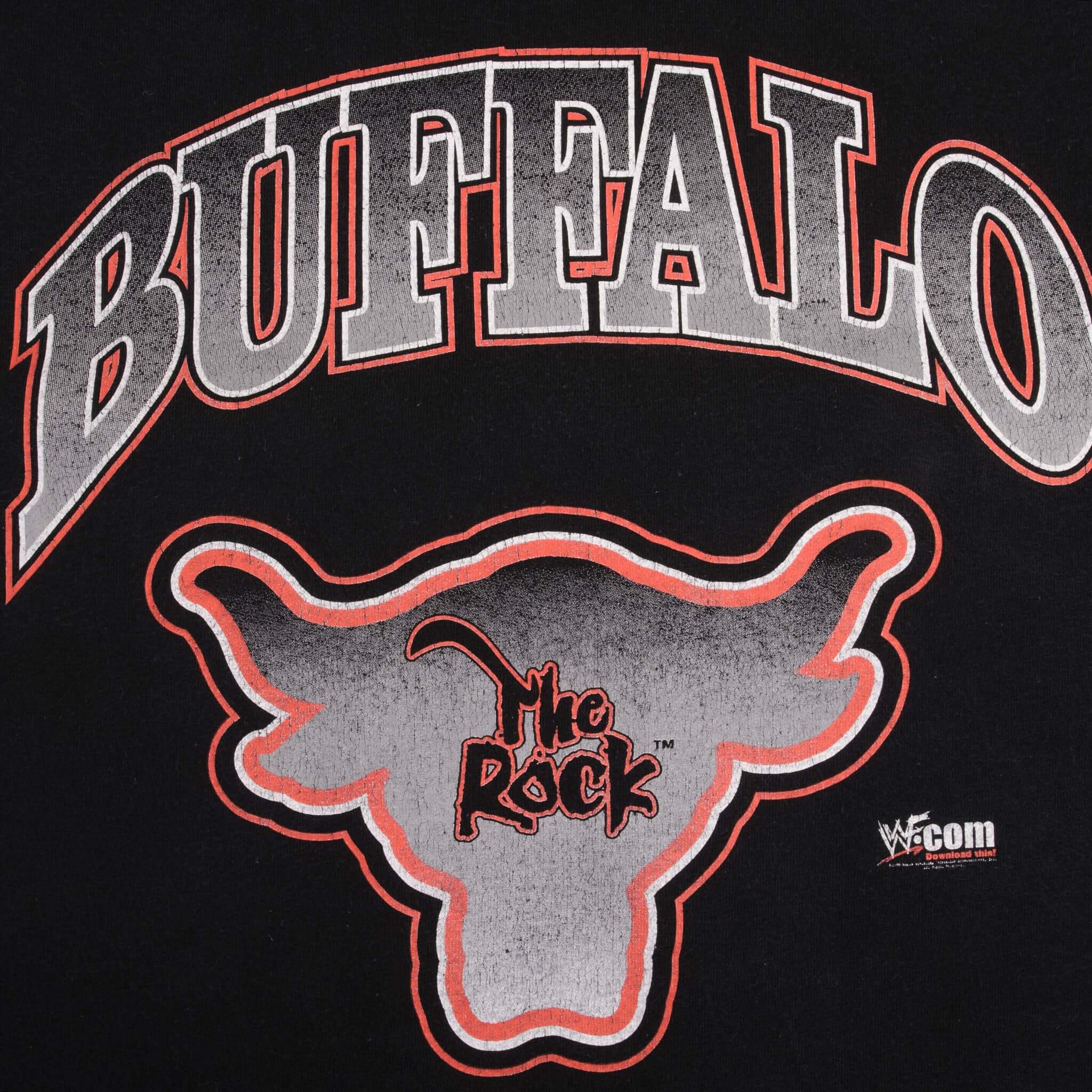 Vintage Wwe Wwf The Rock Has Come Back To Buffalo Tee Shirt 1990S Size Large