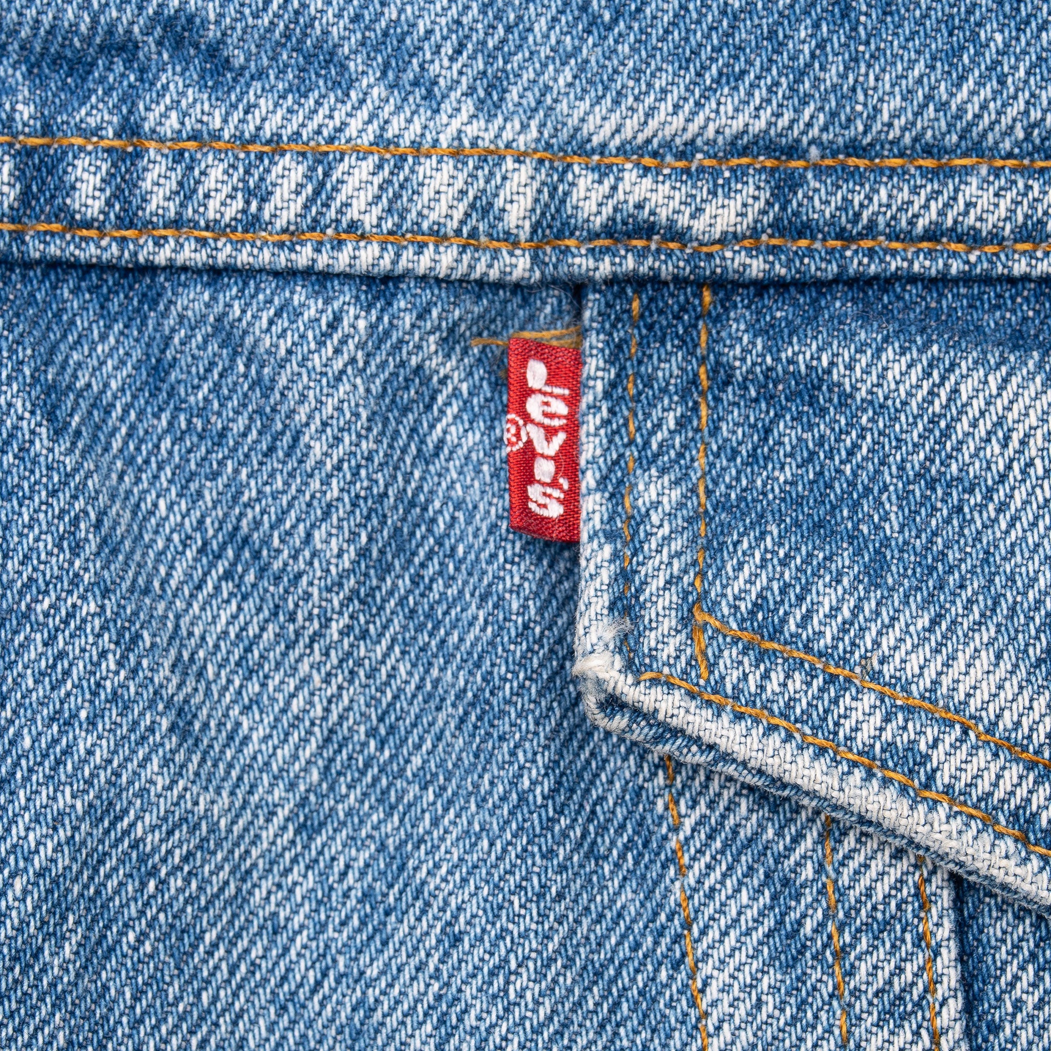 Vintage Levis Sherpa Trucker Blue Denim Jacket 1980S Size XL Made In Usa