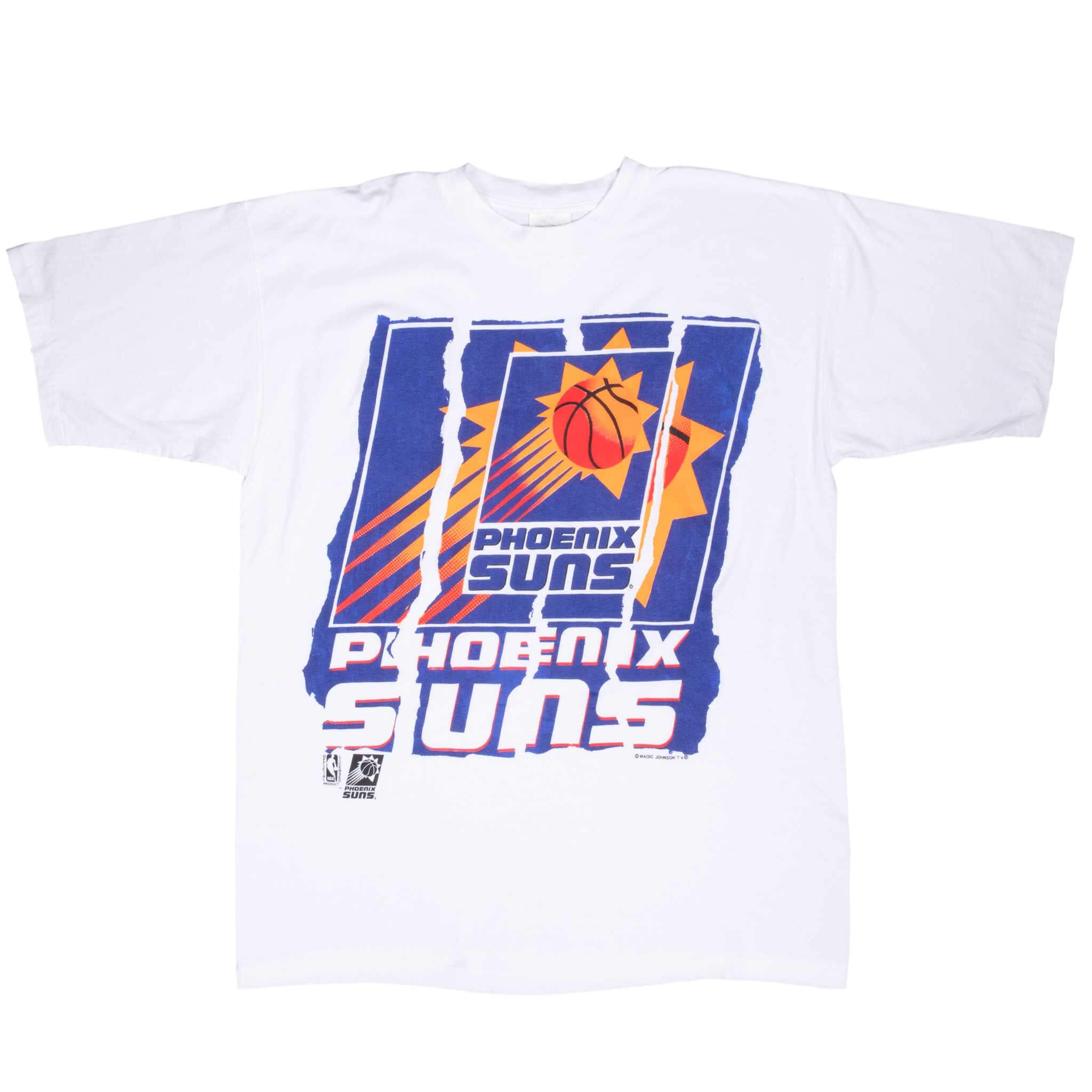 Vintage Nba Phoenix Suns 1990S White Tee Shirt Size XL