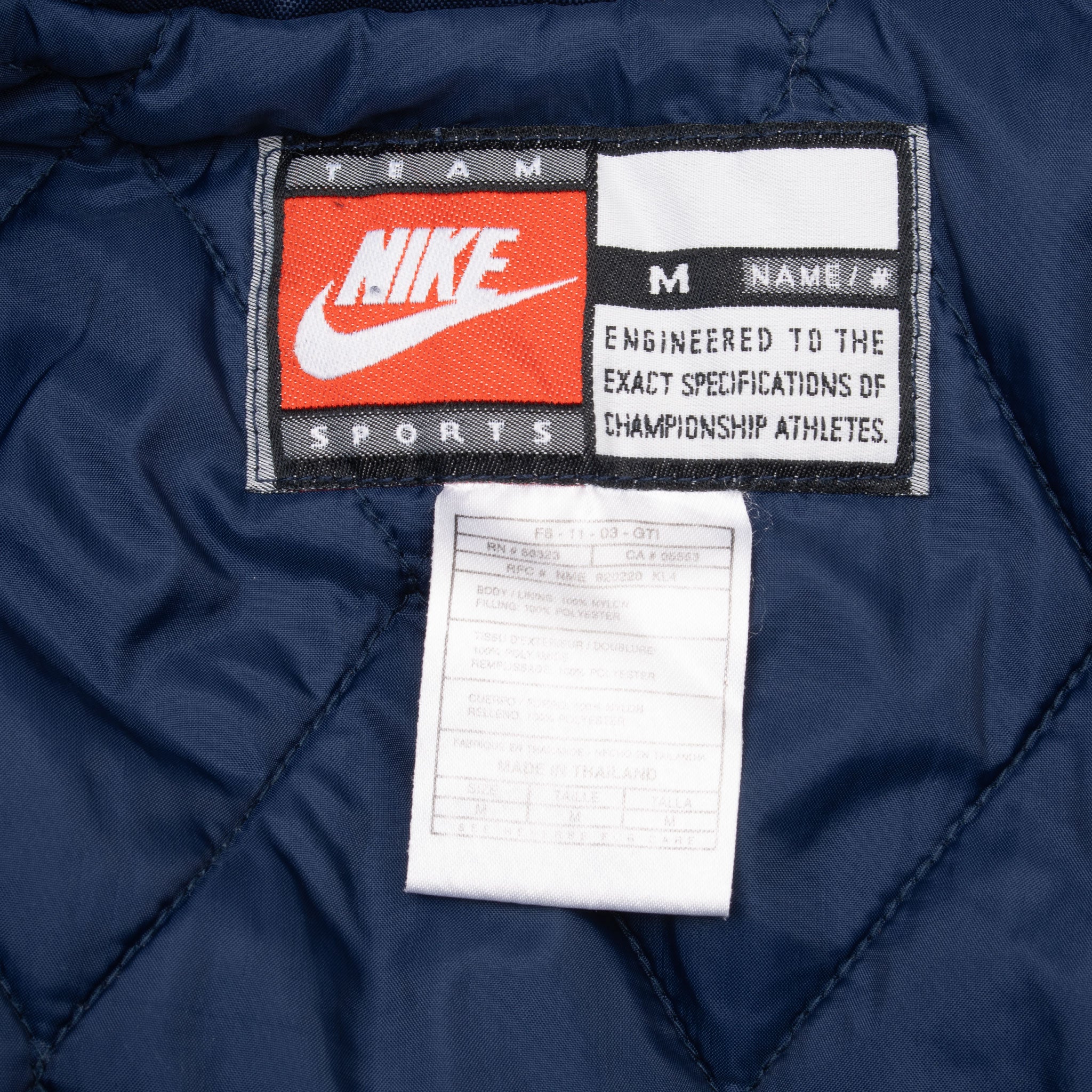 Vintage Nike Ncaa Michigan University Heavy Coat Jacket 1990S Size Medium