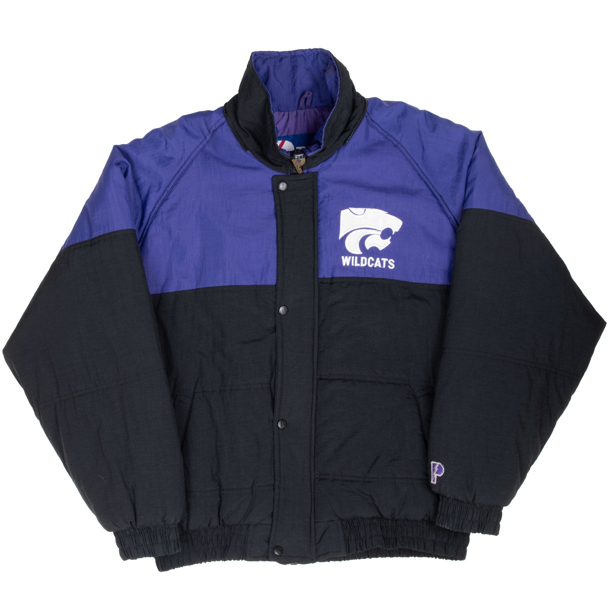 Vintage Ncaa Kansas City Wildcats Heavy Windbreaker Jacket 1990S Size Large