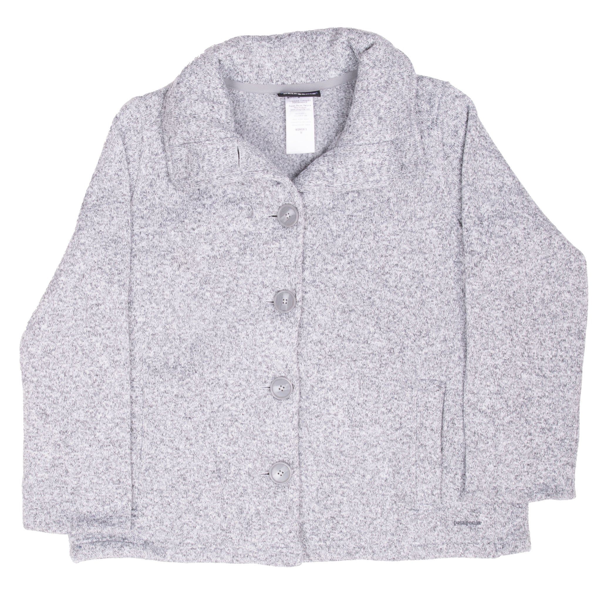 Vintage Patagonia Womens Grey Better Sweater Swing Fleece Jacket Size Medium