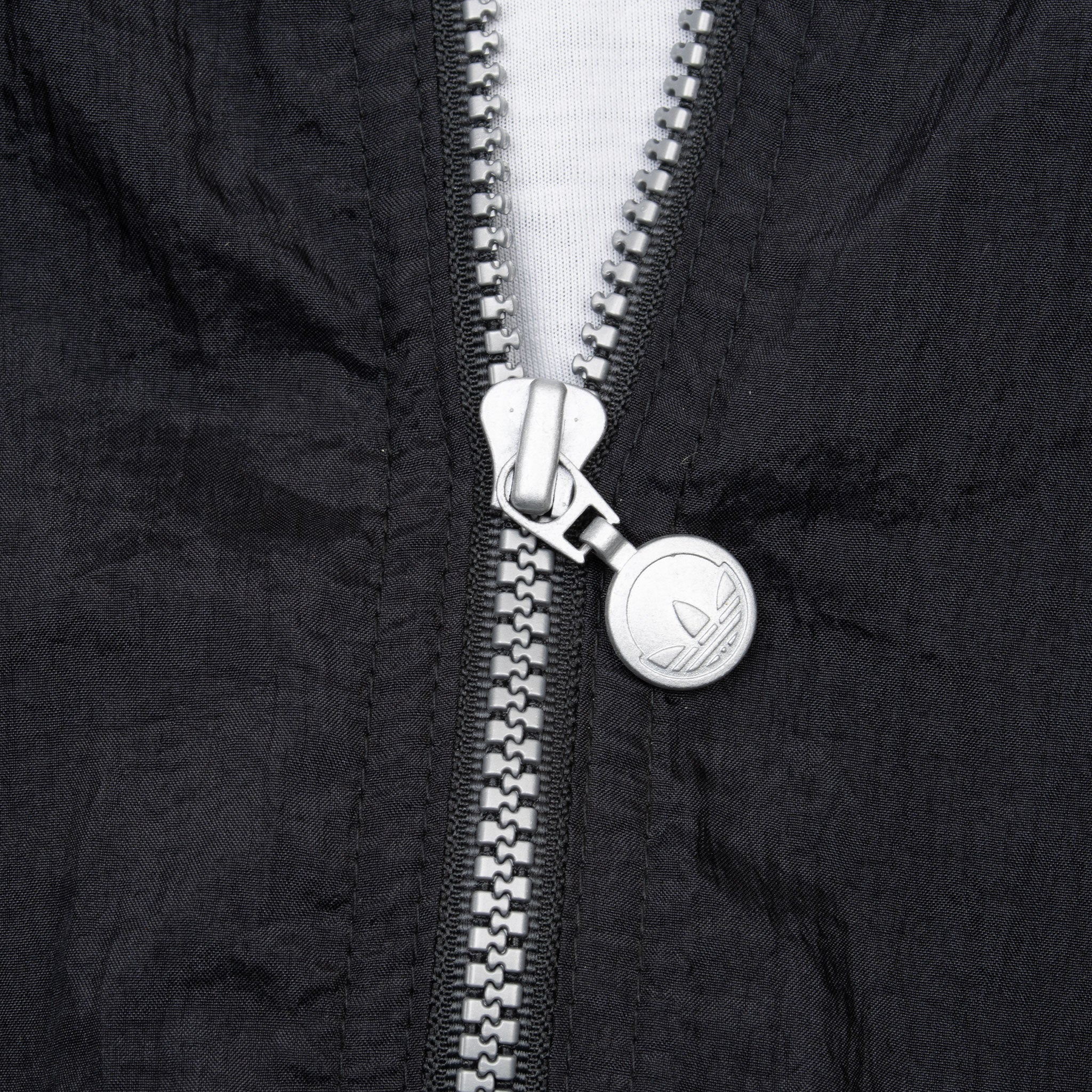 Vintage Adidas Black 3 Stripes Windbreaker Jacket 1990S Size XL