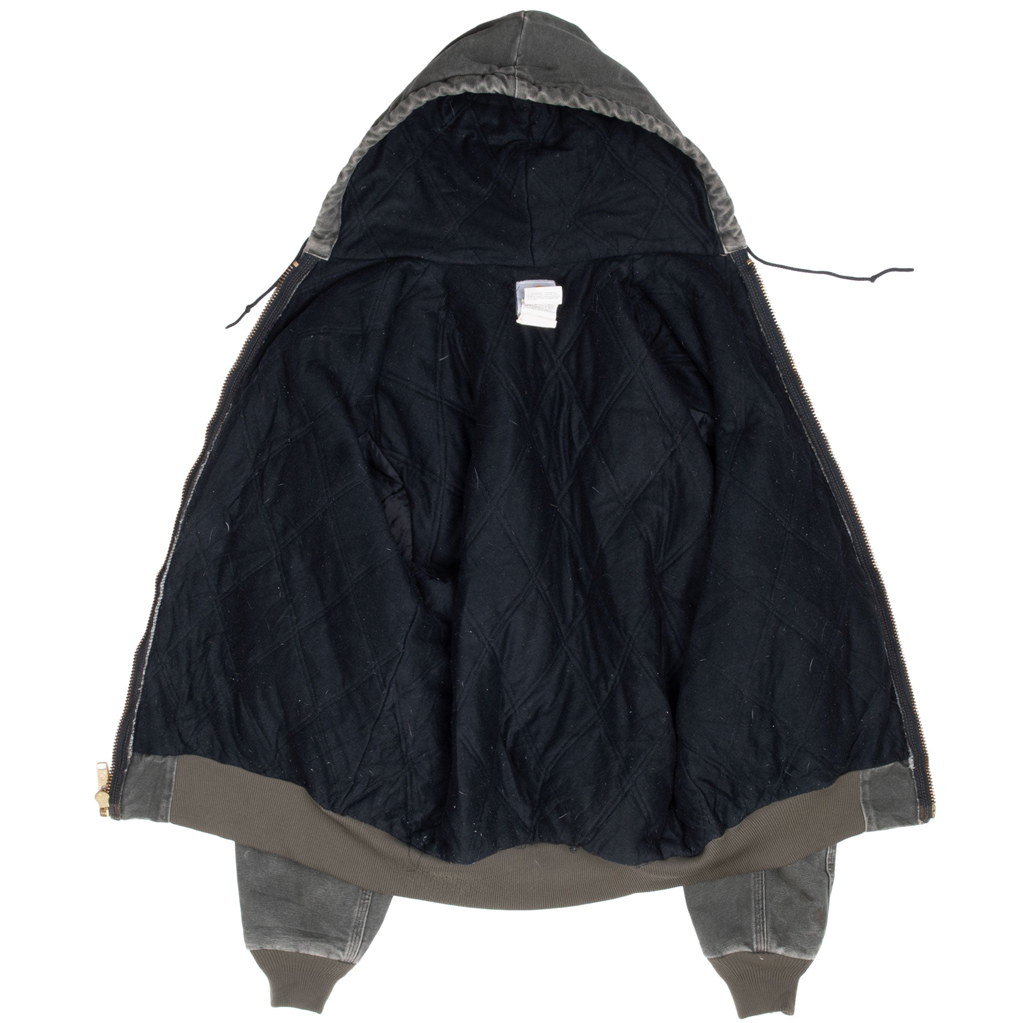 Vintage Carhartt Green Faded Active Hooded Jacket 1990S J68Mos Size Medium