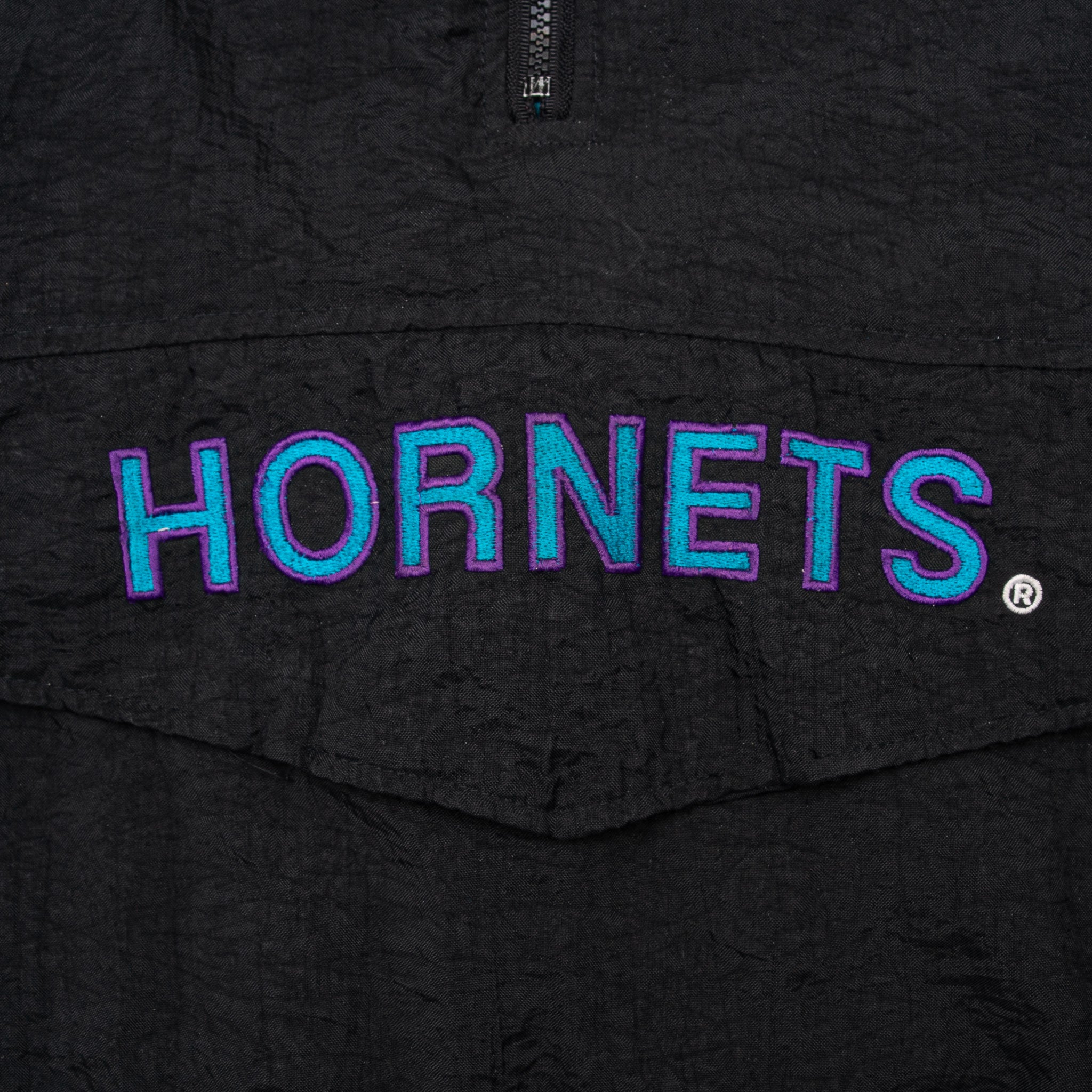 Vintage Nba Starter Charlotte Hornets Pullover Heavy Windbreaker Jacket 1990S Size XL