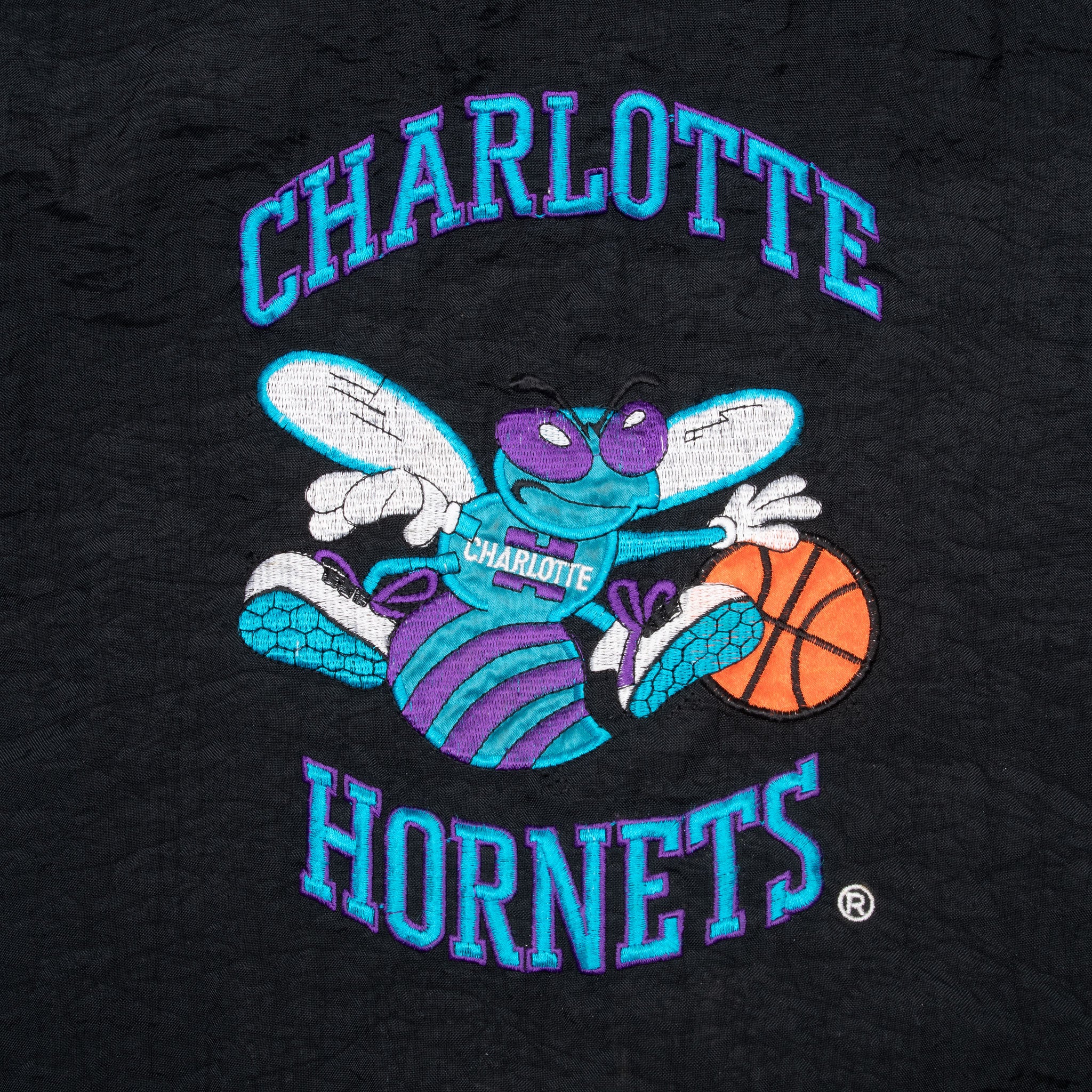 Vintage Nba Starter Charlotte Hornets Pullover Heavy Windbreaker Jacket 1990S Size XL