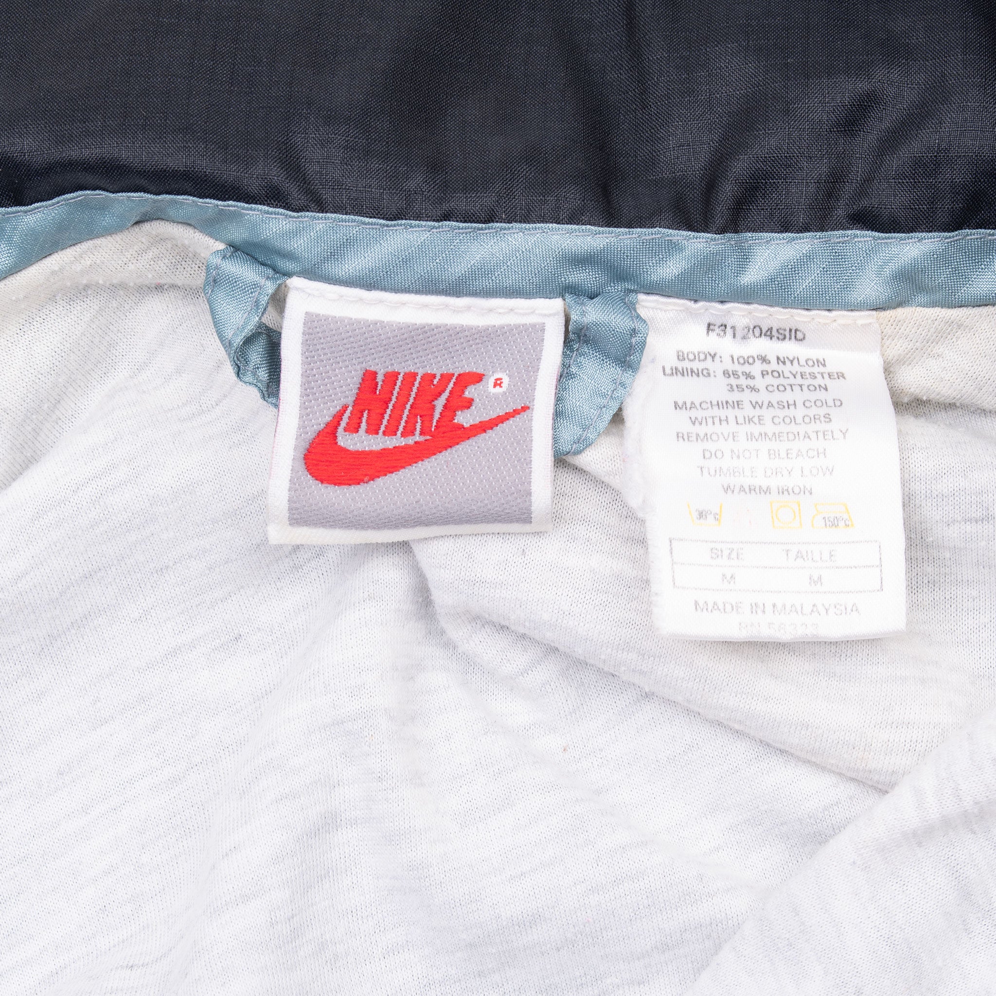 Vintage Nike Classic Swoosh Blue Purple Windbreaker Jacket Late 1980S Size Medium