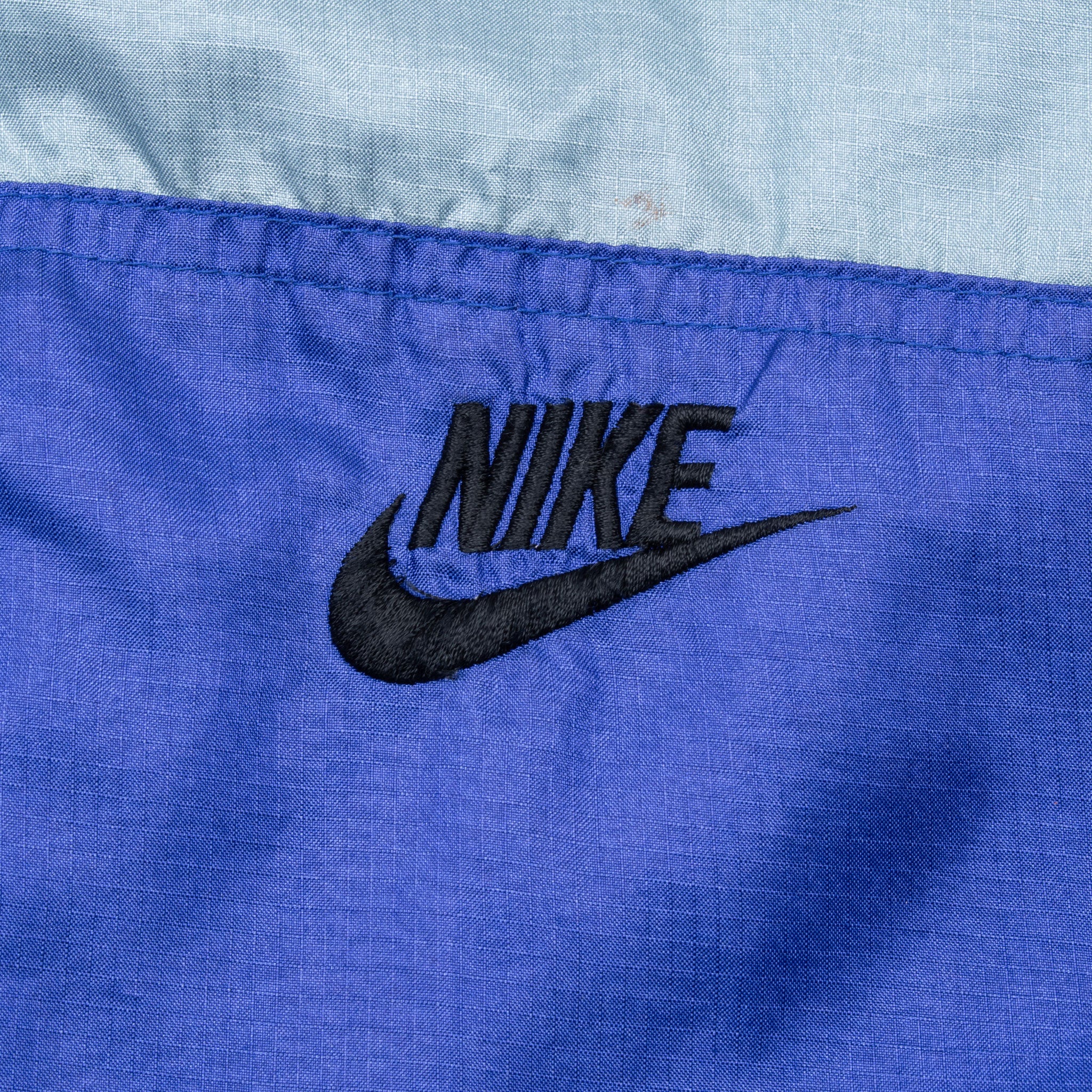 Vintage Nike Classic Swoosh Blue Purple Windbreaker Jacket Late 1980S Size Medium