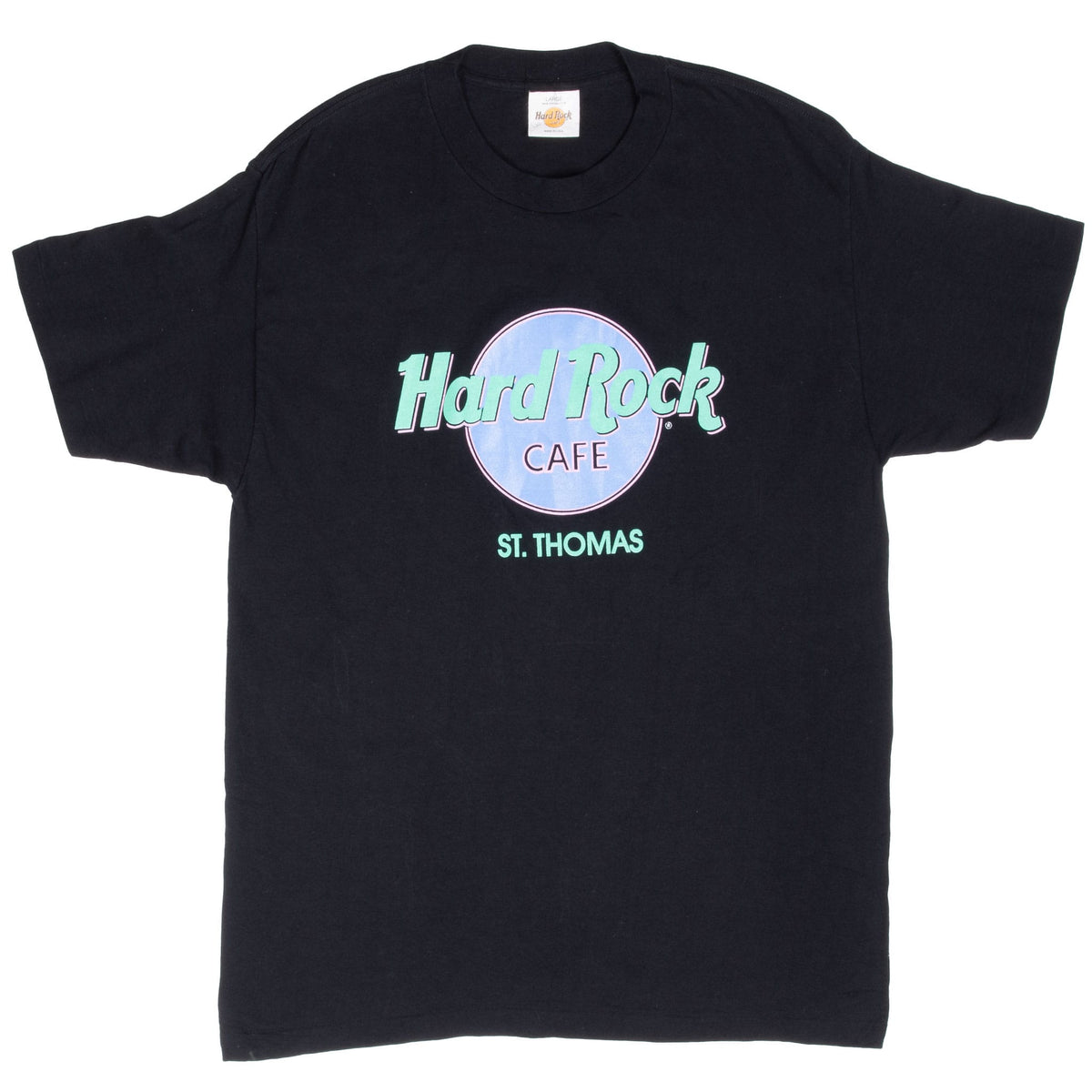 Vintage Hard Rock Cafe St Thomas Tee Shirt 1990S Large Made In Usa With Single Stitch Sleeves