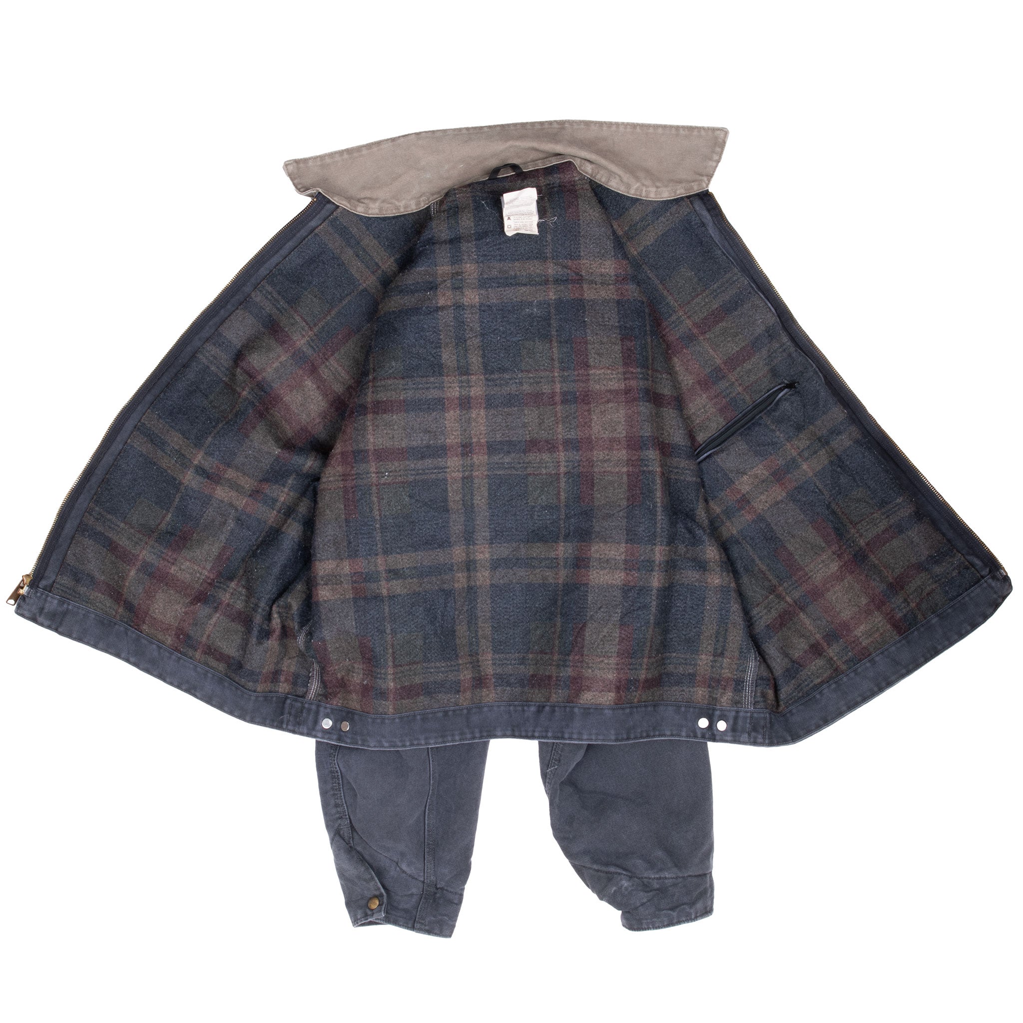 Vintage Carhartt Detroit J97PTL Petrol Blanket Lined Jacket 1990S Size 2XL Made In USA