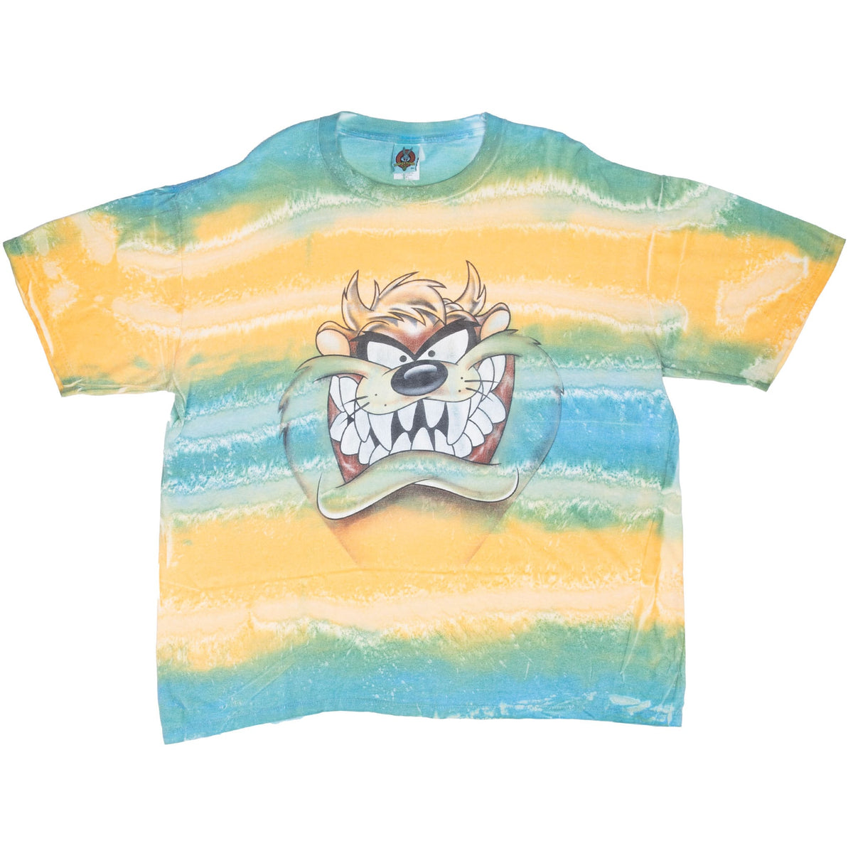Vintage Tie-Dye Looney Tunes Taz 1997 Tee Shirt Size Xl With Single Stitch Sleeves