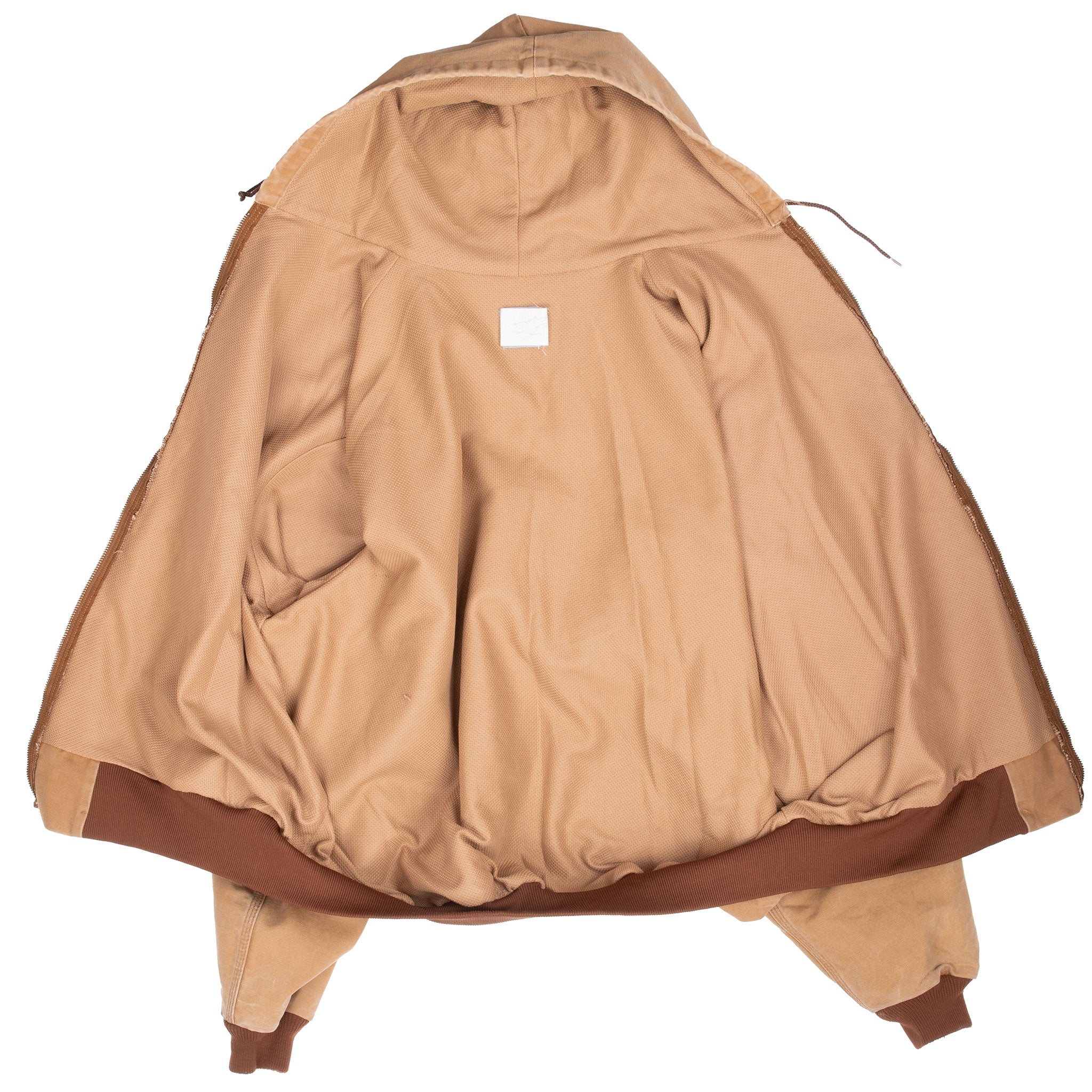 Vintage Carhartt Sandstone Hooded Active Jacket Jr106 Size 3XL Made In Usa