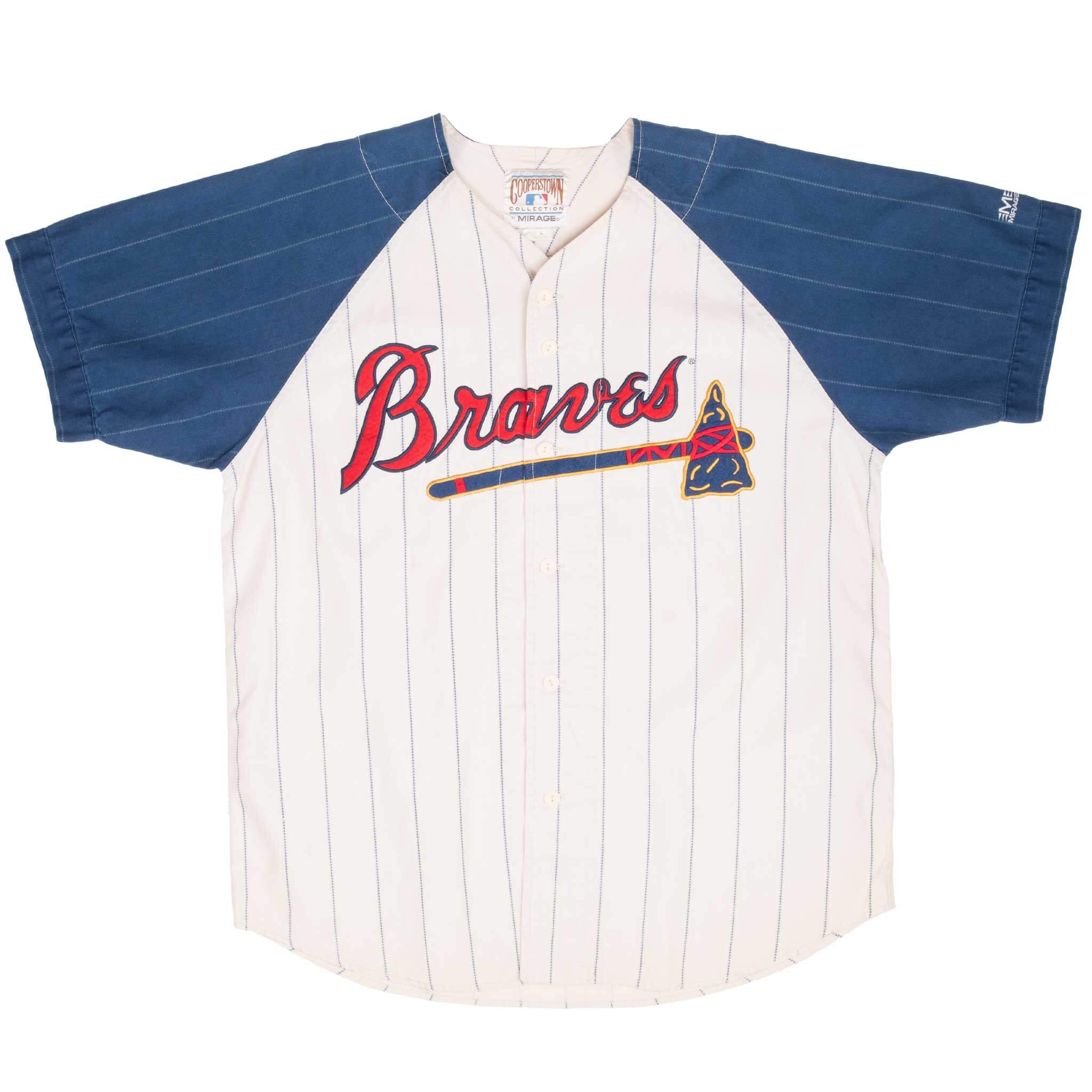 Vintage Mlb Atlanta Braves Cooperstown Collection Jersey 1990S Size Large