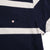 VINTAGE RALPH LAUREN BLUE & WHITE STRIPED RUGBY POLO SHIRT 1990S SIZE LARGE