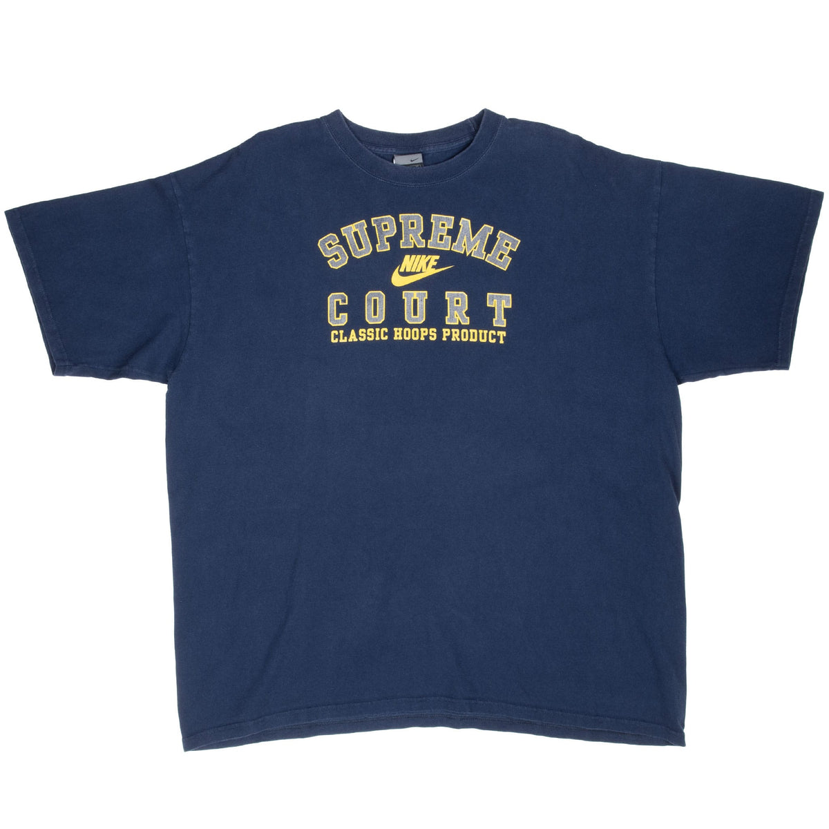 Vintage Nike Supreme Court Navy Blue Tee Shirt 2000S Size Xl