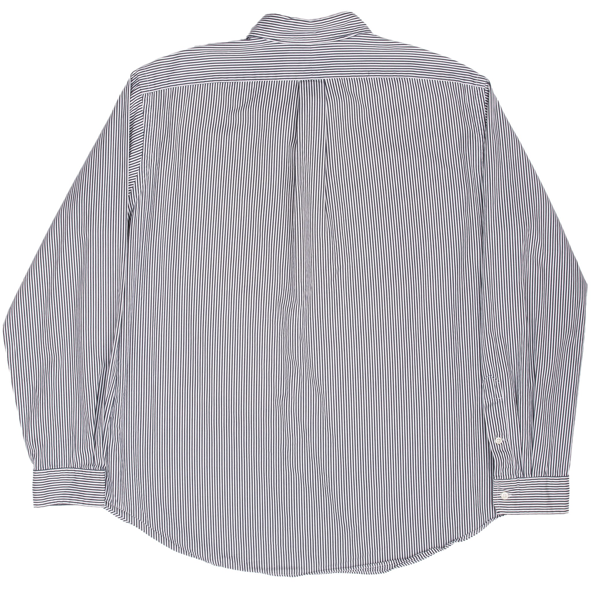 Vintage Ralph Lauren Classic Black & White Striped Shirt 1990S Size XL