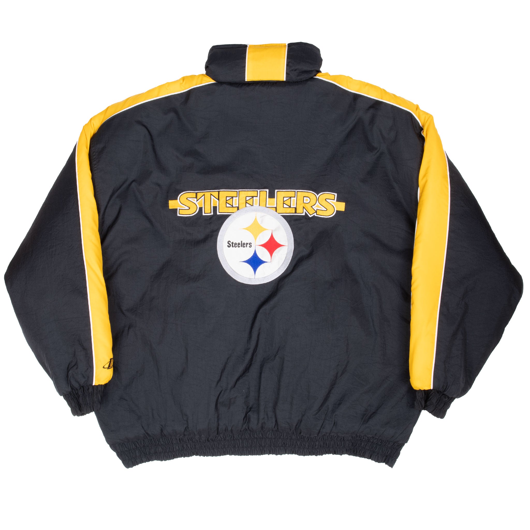 Vintage Nfl Pittsburgh Steelers Heavy Windbreaker Jacket 1990S Size 2XL