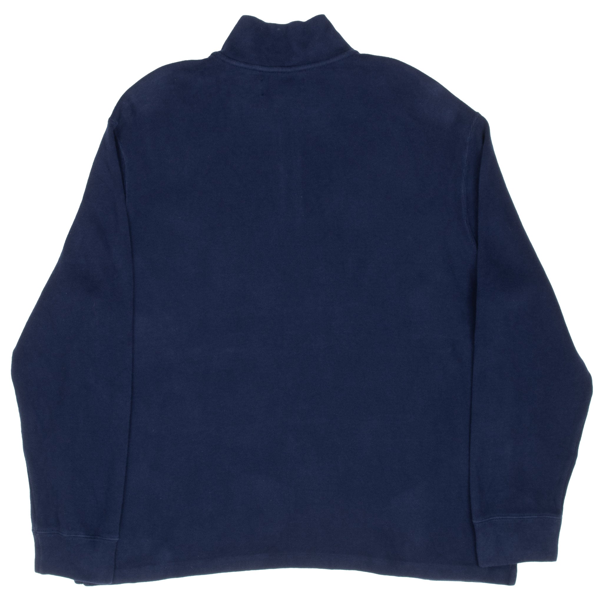 Vintage Polo Ralph Lauren Navy Blue Quarter 1/4 Zip Sweater 1990S Size XL