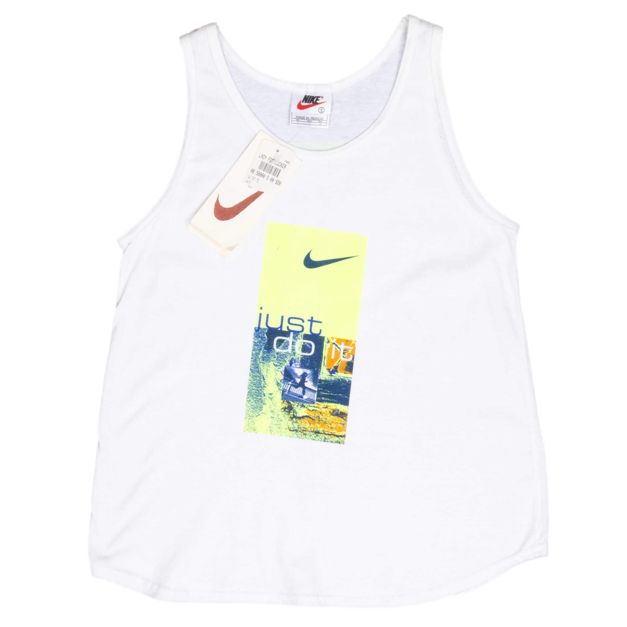 Vintage Nike Just Do It Tank Top Tee Shirt 1990S Size Small Deadstock