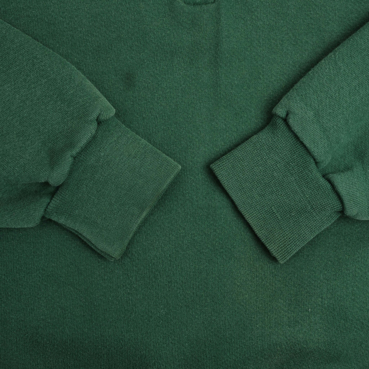 Vintage Quarter 1/4 Zip Pine Green Russell Sweatshirt 1990S Size Small Made In USA