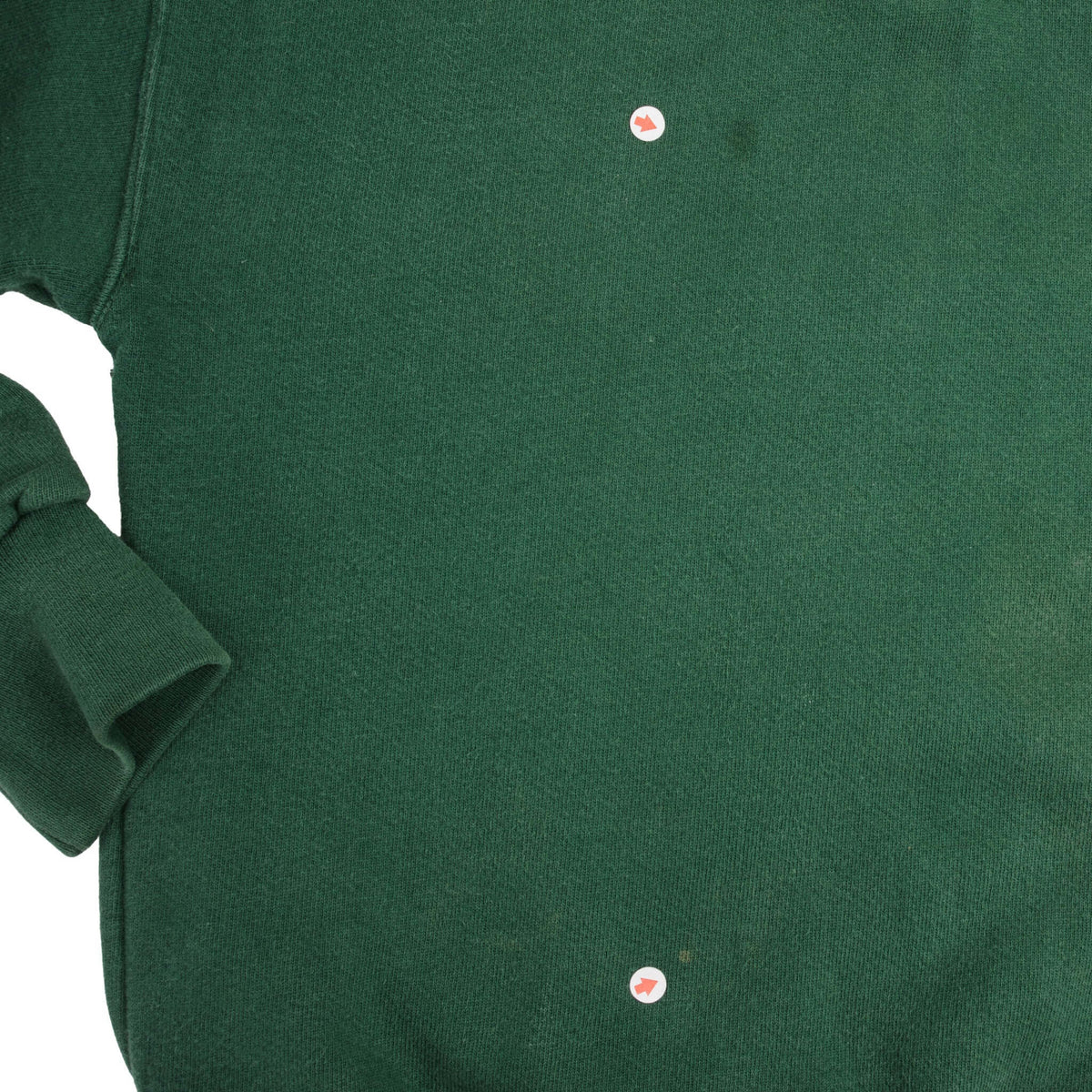 VINTAGE QUARTER 1/4 ZIP GREEN RUSSELL SWEATSHIRT 1990S SIZE SMALL MADE IN USA