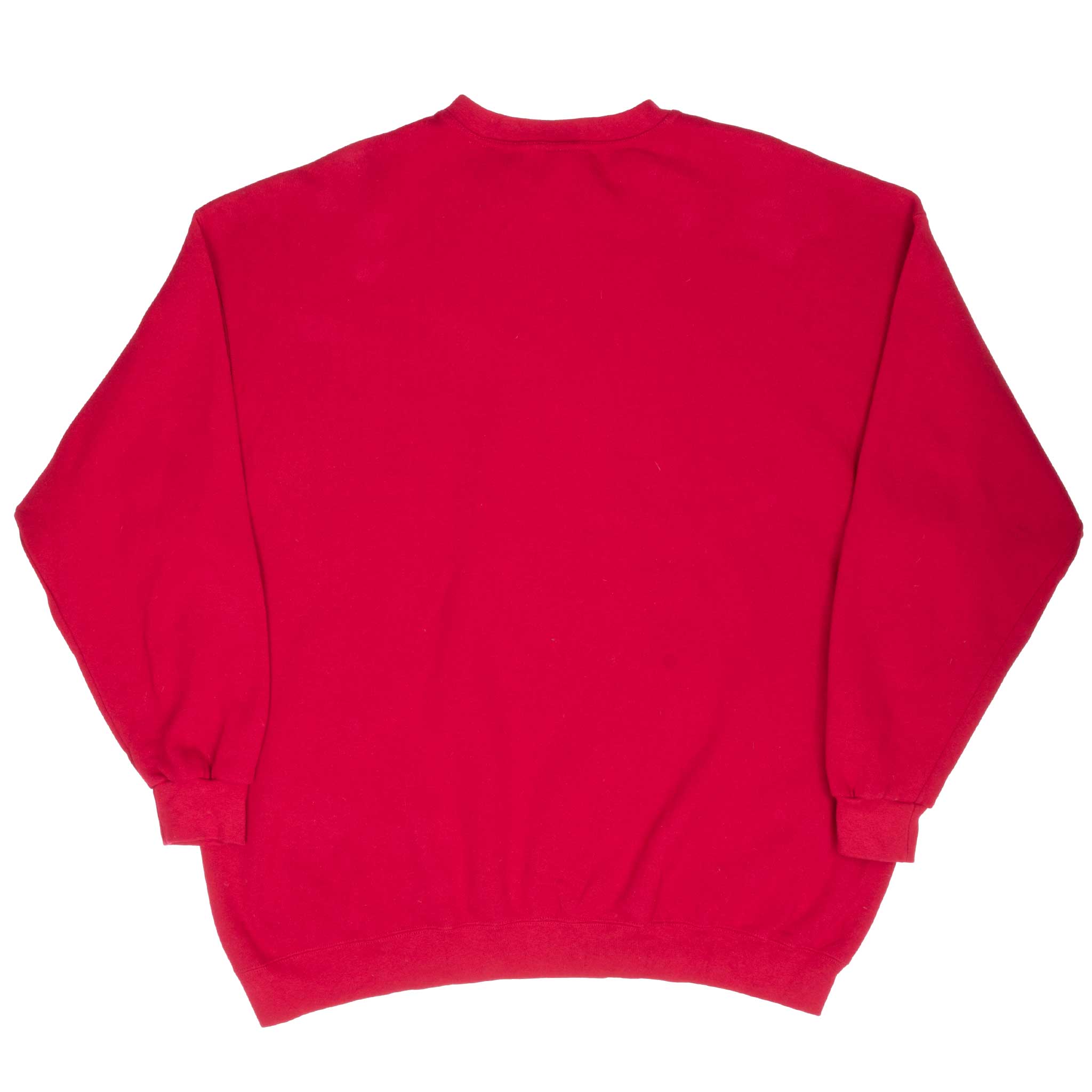 Vintage Nike Big Swoosh Red Sweatshirt 1990S Size 2XL Made In Usa