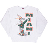 Vintage Ncaa Miami Hurricanes Buggs Bunny Sweatshirt 1993 Size XL Made In Usa