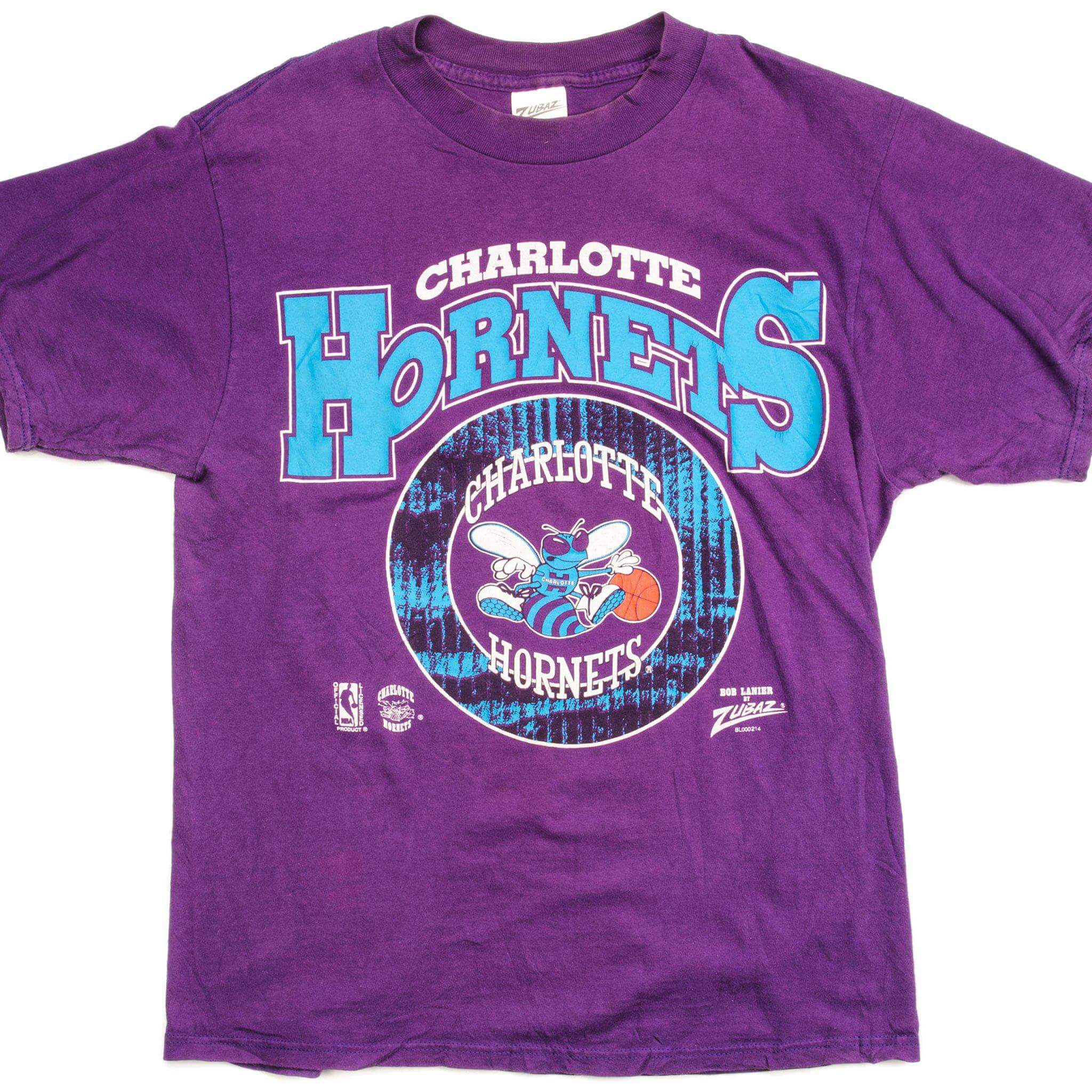 VINTAGE NBA CHARLOTTE HORNETS TEE SHIRT SIZE MEDIUM MADE IN USA