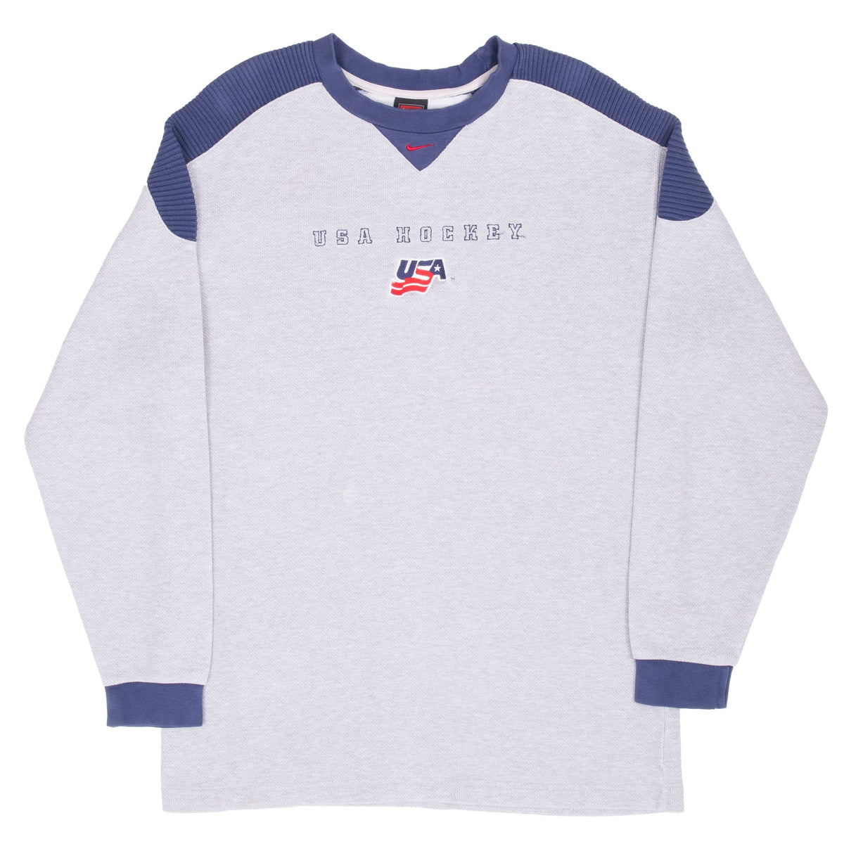 Vintage Nike Hockey Team Usa Long Sleeve Tee Shirt 1990S Size Medium