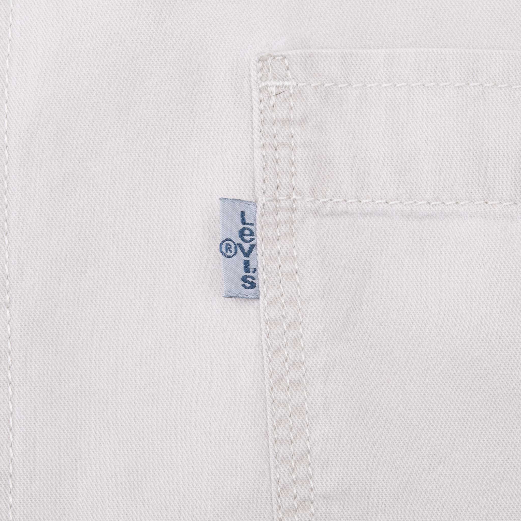 Vintage Levis Pocket Beige Denim Shirt 1990S Size Large