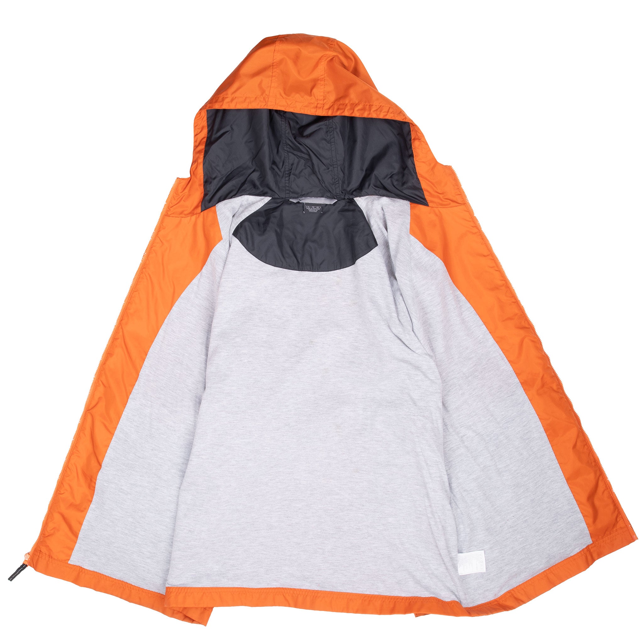 Vintage Nike Swoosh Orange Hooded Windbreaker Jacket 2000S Size XL