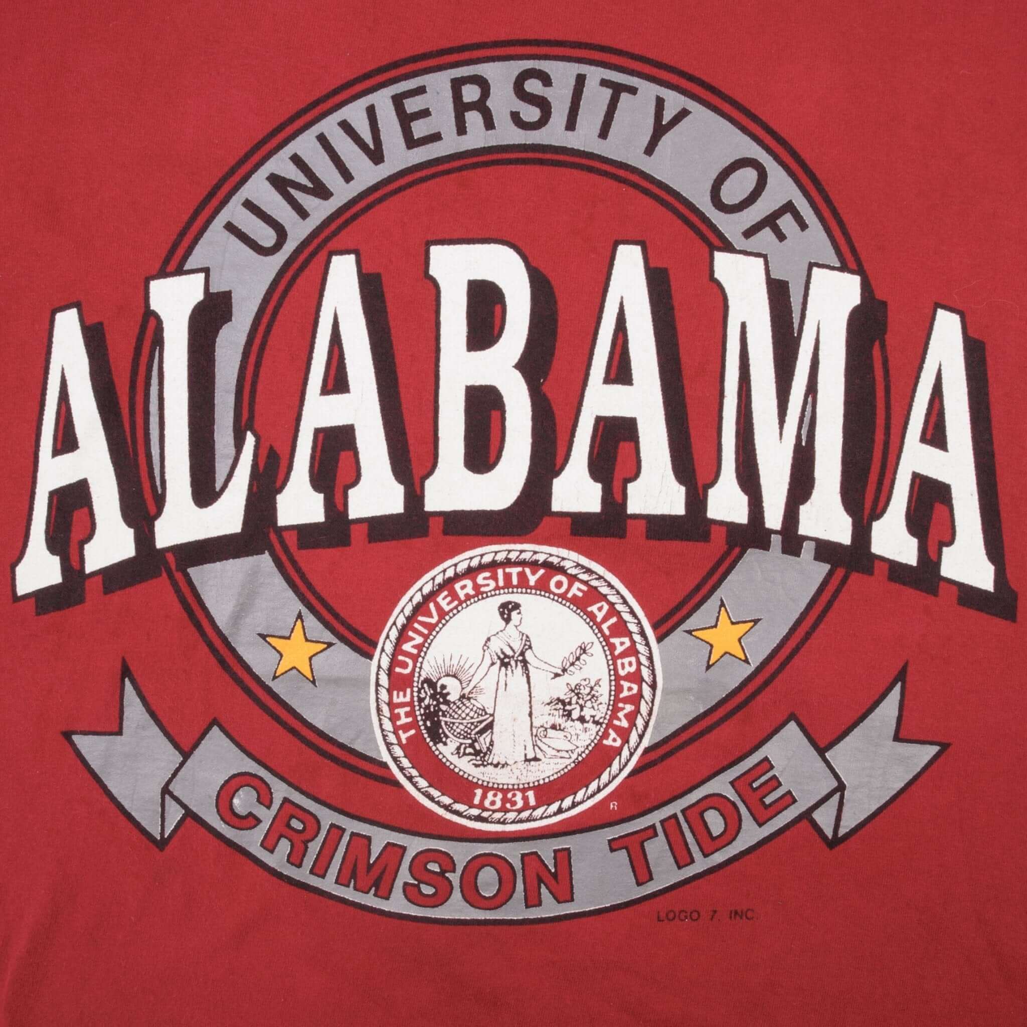 Vintage Nfl Crimson Tide University of Alabama 1990S Tee Shirt Size Large