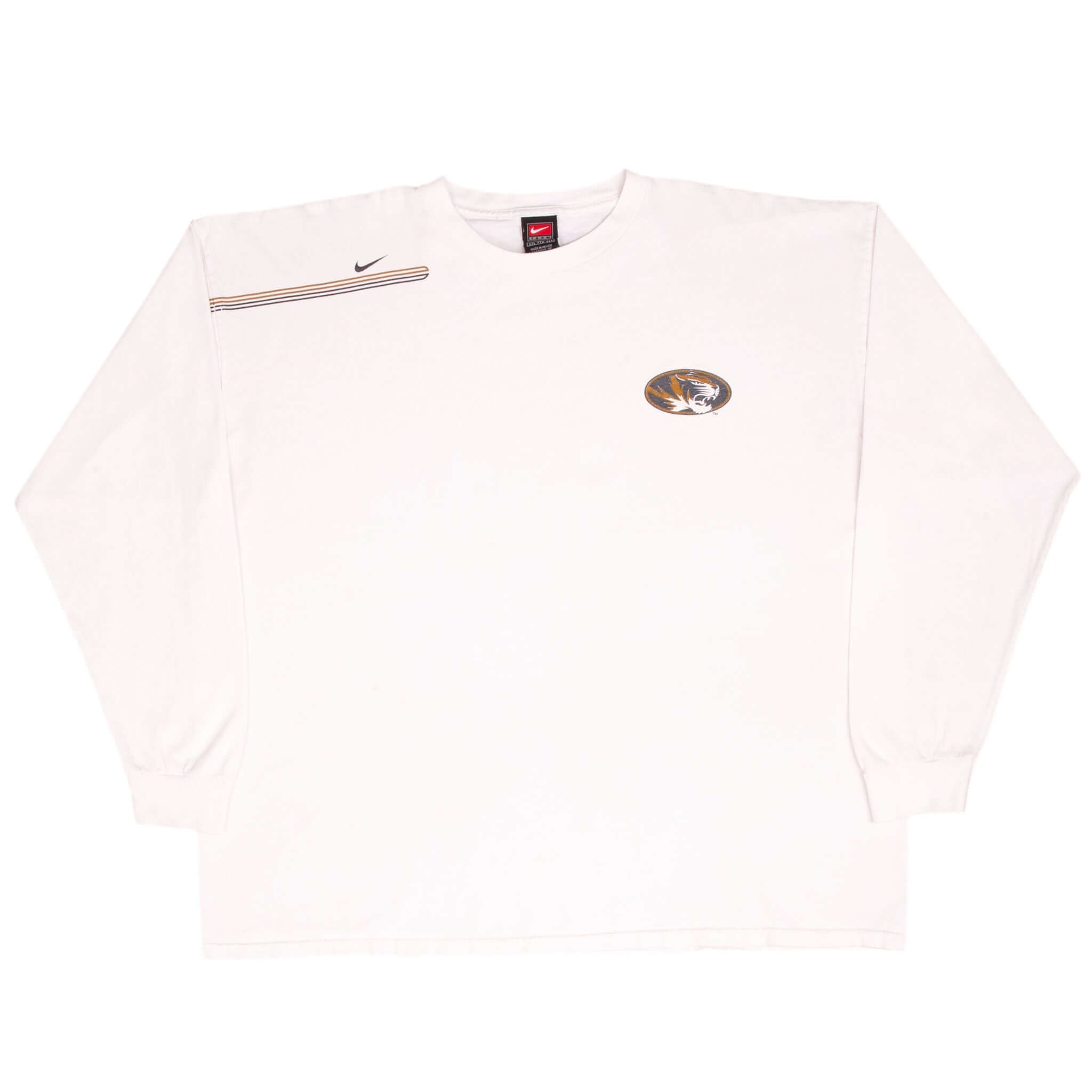 Vintage Nike Ncaa Missouri Tigers Basketball Long Sleeve Tee Shirt 2000S 2XL