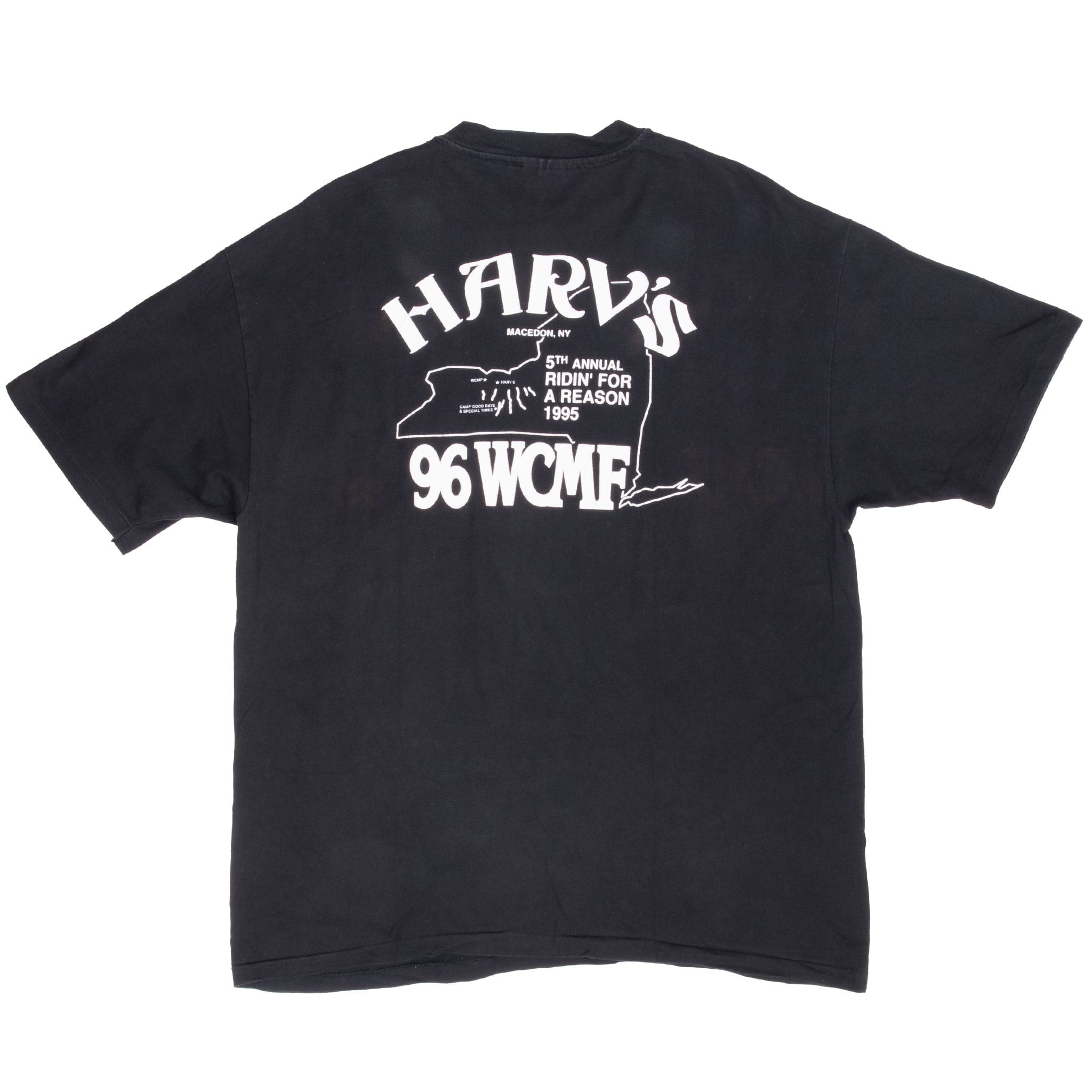 Vintage Riding For A Reason Harv's Biker Tee Shirt 1995 Size XL Made In Usa With Single Stitch Sleeves