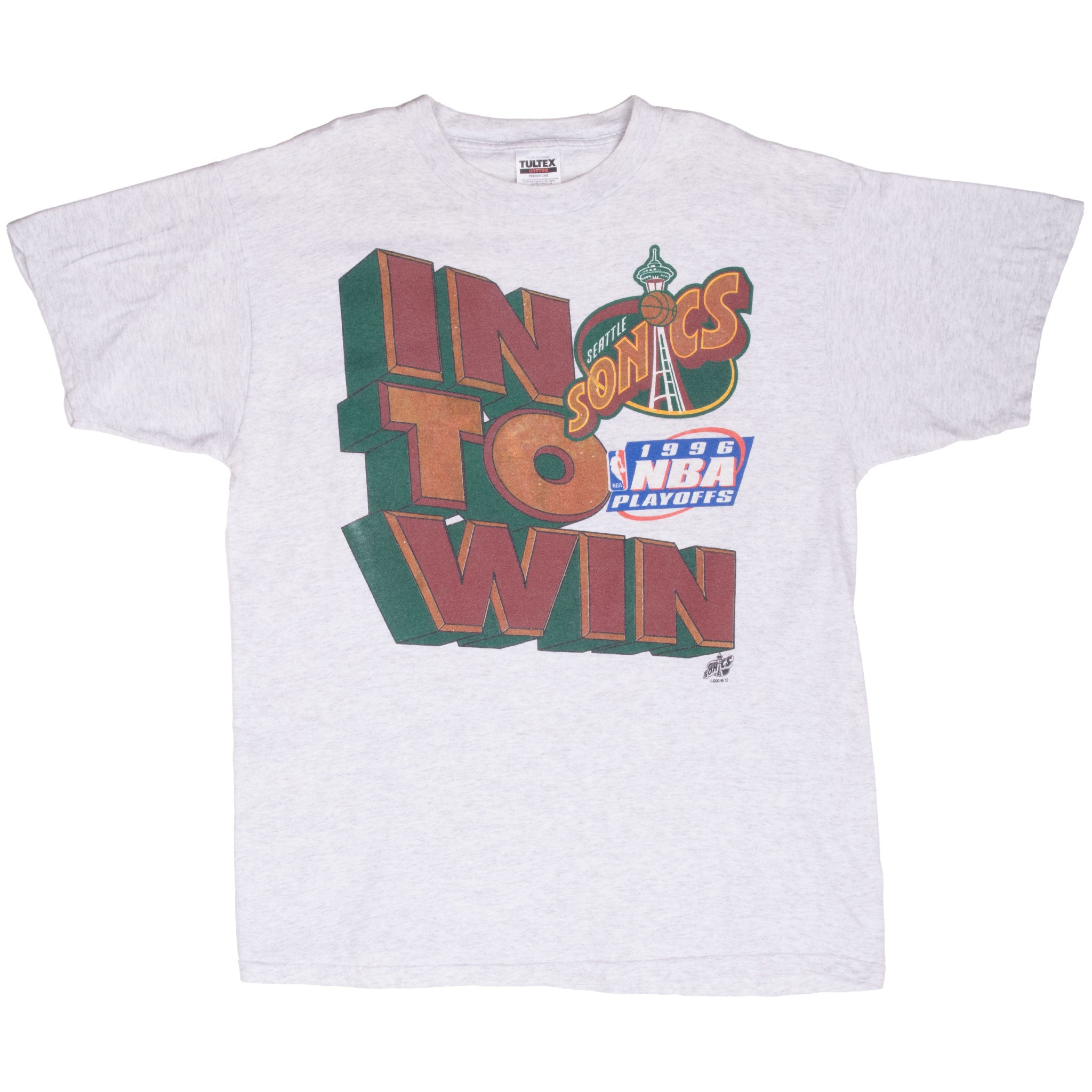 Vintage Nba Seattle Sonics 1996 Play Offs Tee Shirt Size XL