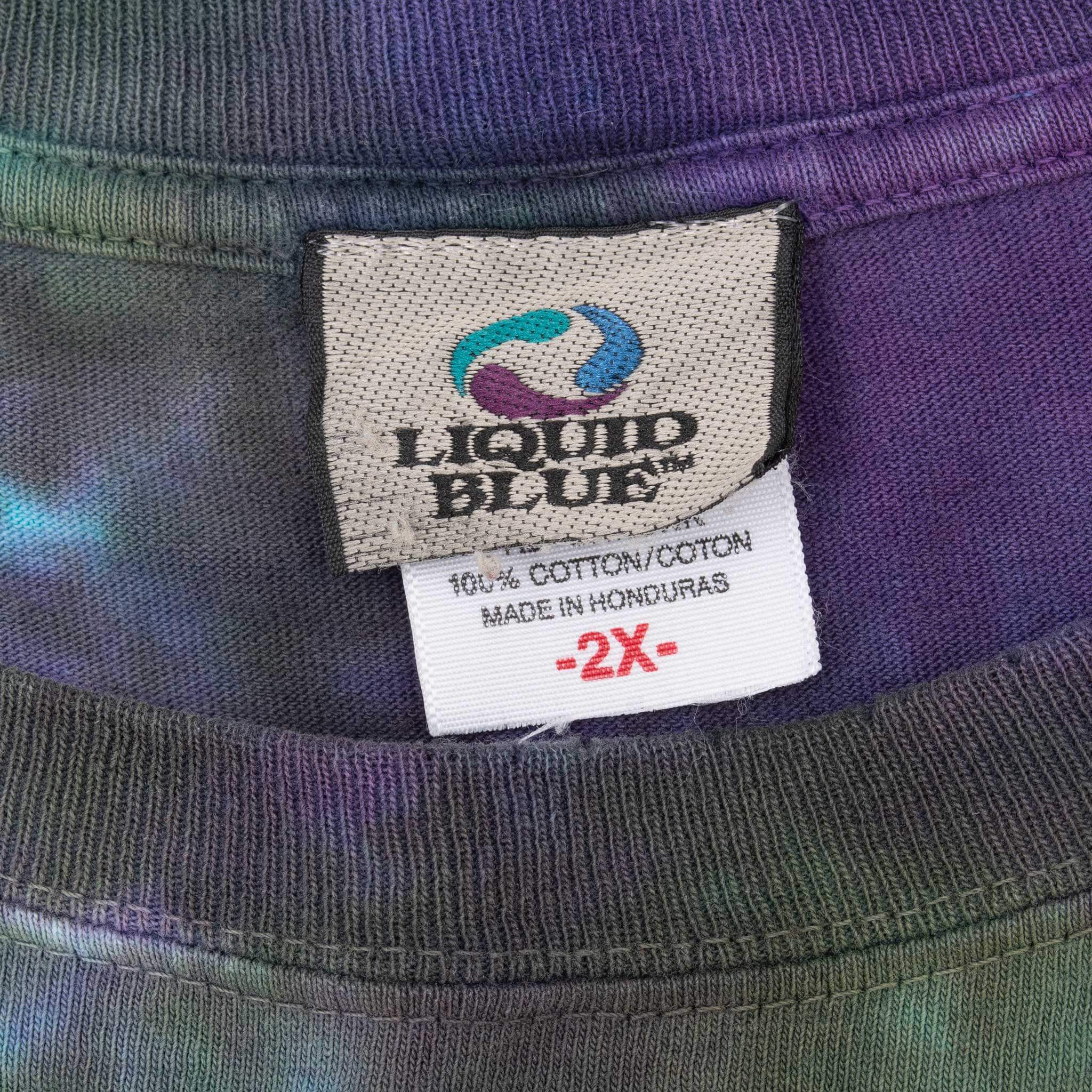 Vintage Jimi Hendrix 2009 Liquid Blue Tie Dye Tee Shirt Size 2XL