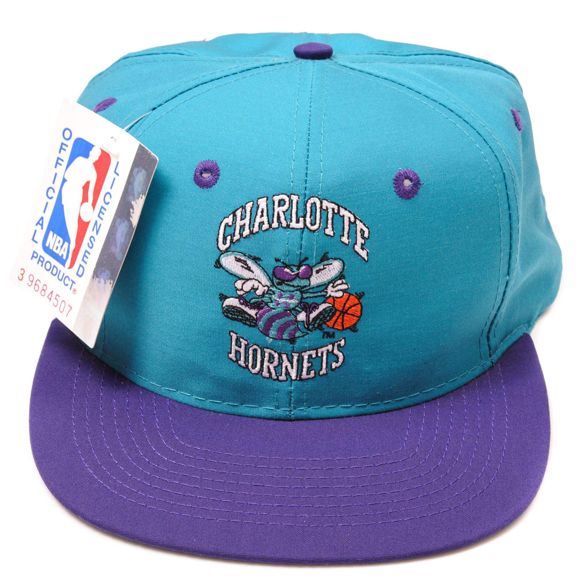 Vintage NBA Official Licensed Charlotte Hornets Cap Deadstock With Original Tag.