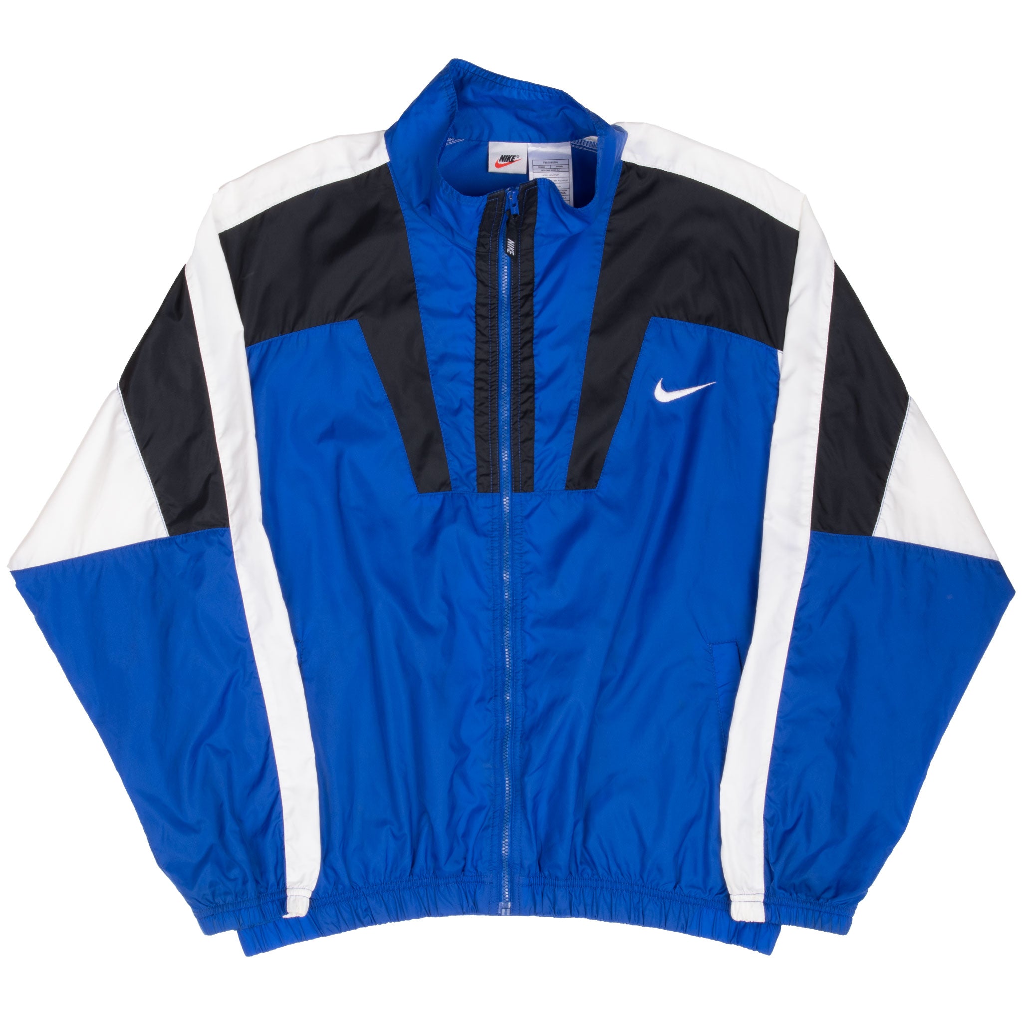 Vintage Nike Classic Swoosh Blue Windbreaker Jacket 1990S Size Large